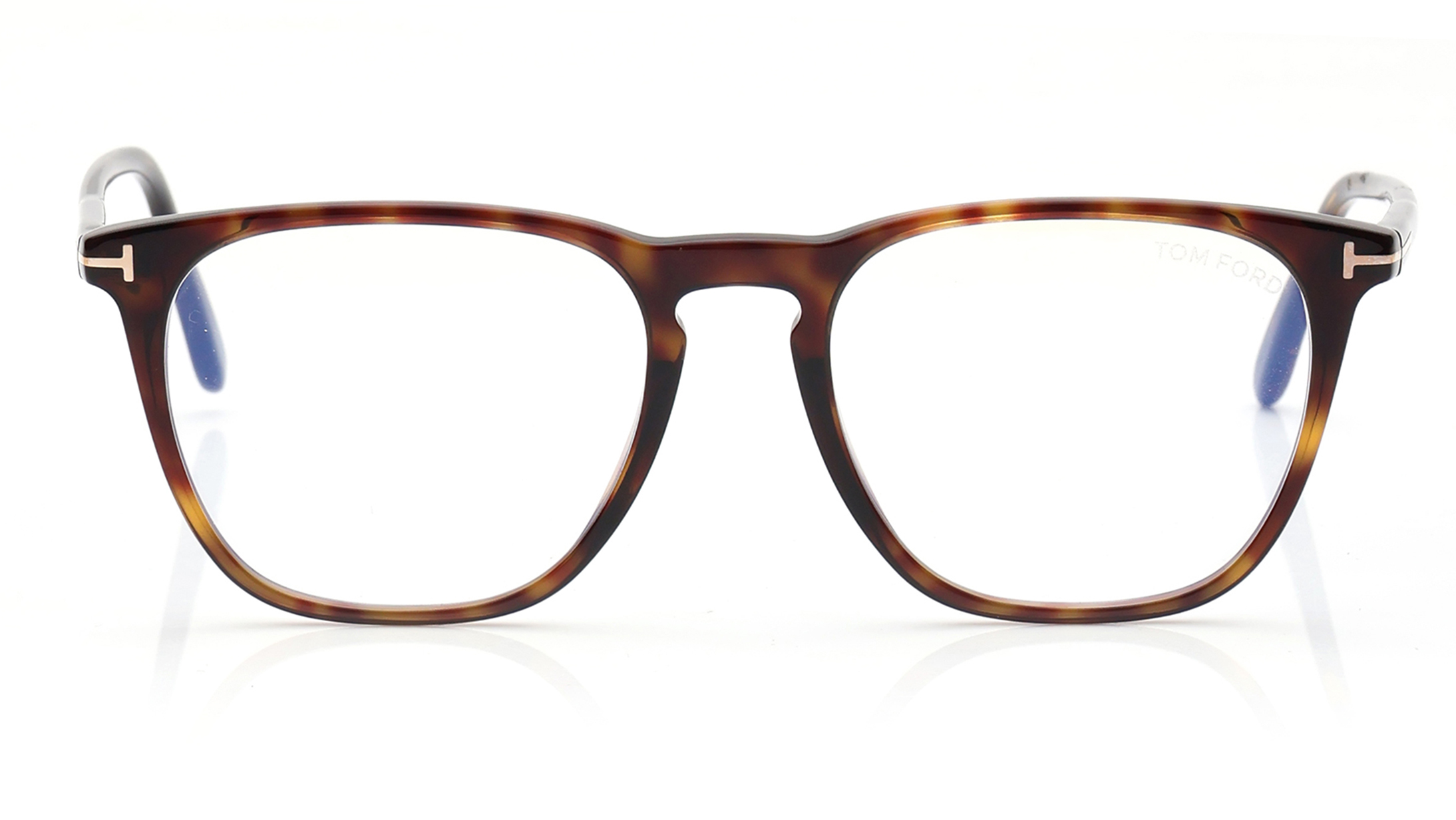 Image 1 of Havana Square Eyeglasses for Men from Tom Ford Available at Titan Eye+