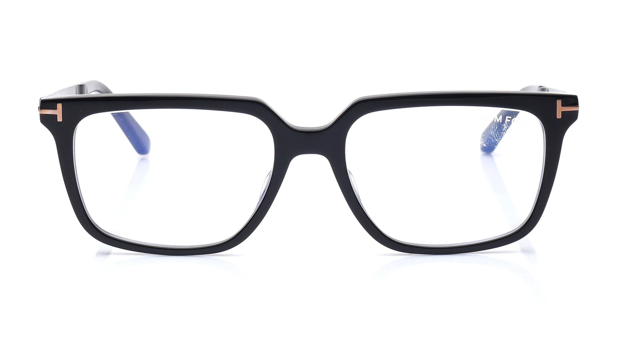 Image 1 of Black Rectangle Eyeglasses for Men from Tom Ford Available at Titan Eye+