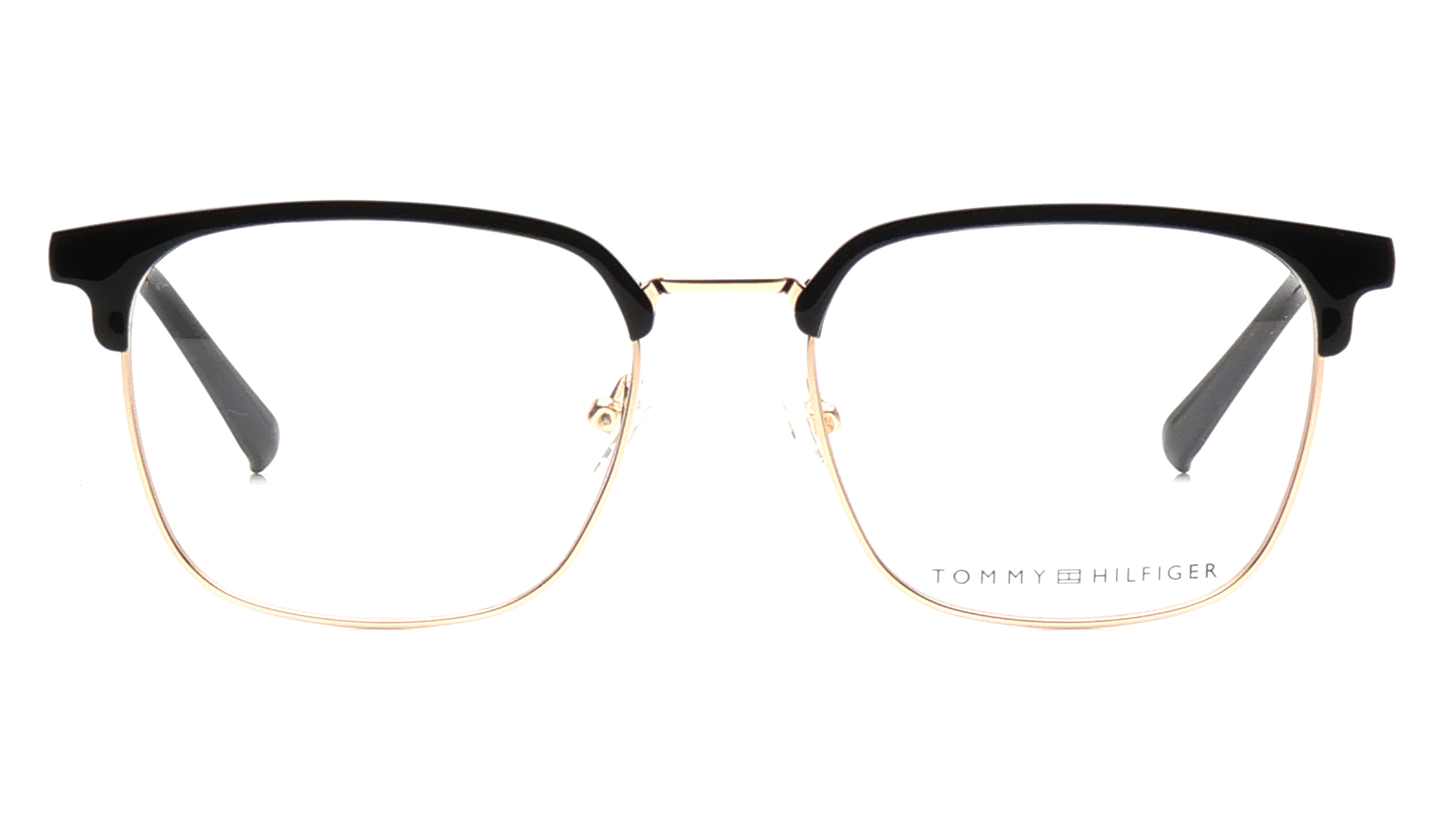 Image 1 of Black Clubmaster Eyeglasses for Men from Tommy Hilfiger Available at Titan Eye+