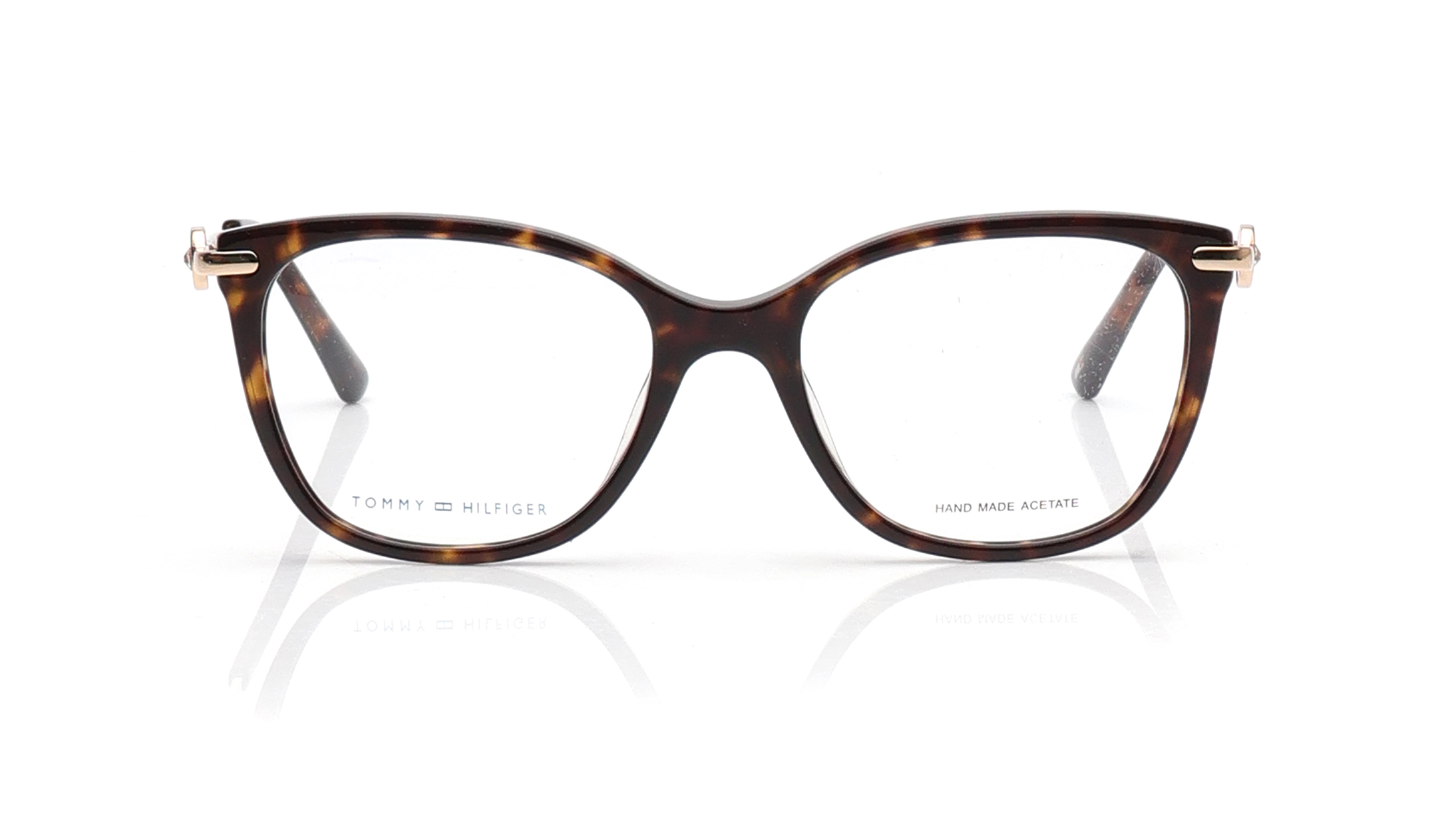 Image 1 of Havana Butterfly Eyeglasses for Women from Tommy Hilfiger Available at Titan Eye+