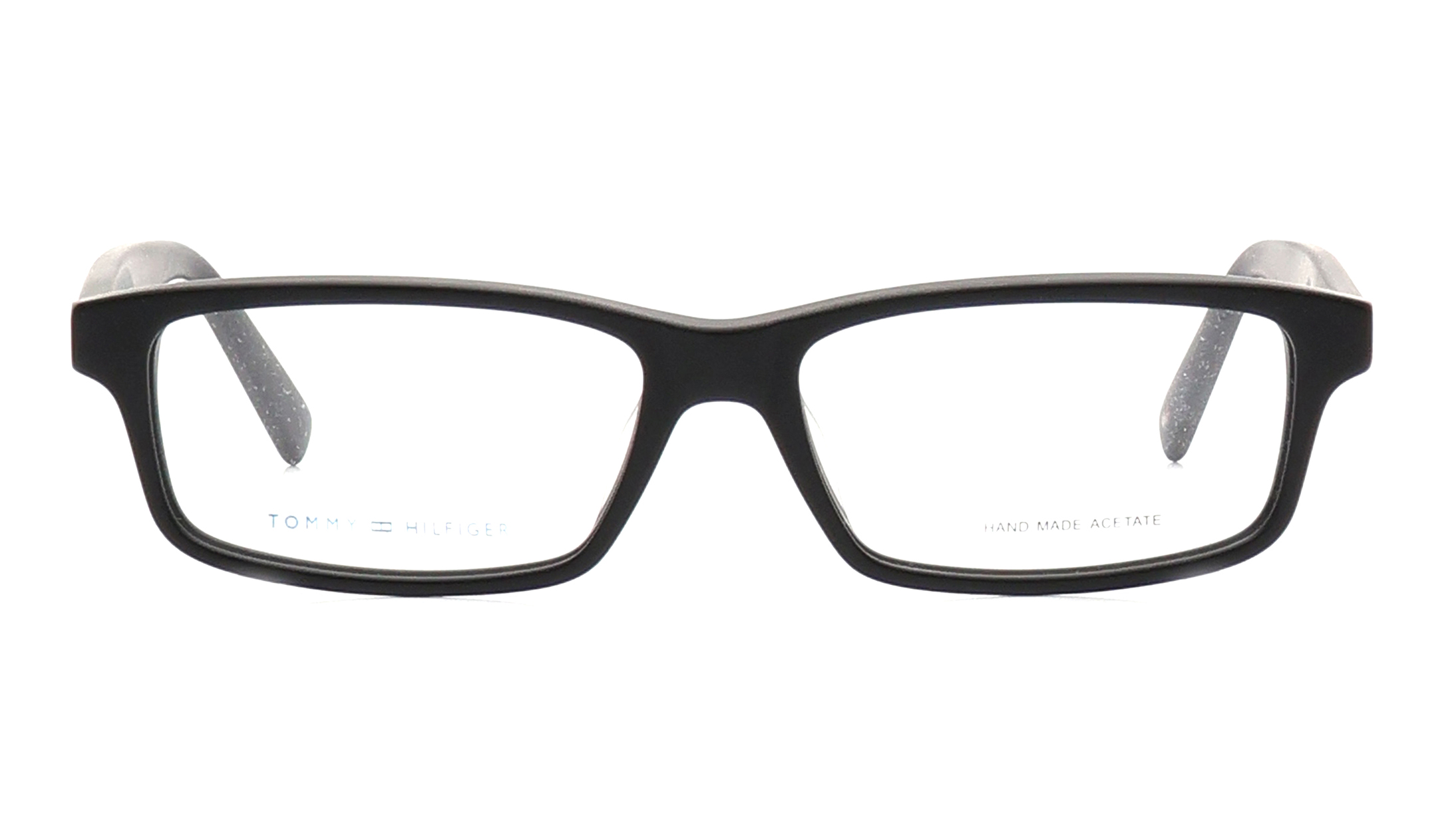 Image 1 of Black Rectangle Eyeglasses for Men from Tommy Hilfiger Available at Titan Eye+
