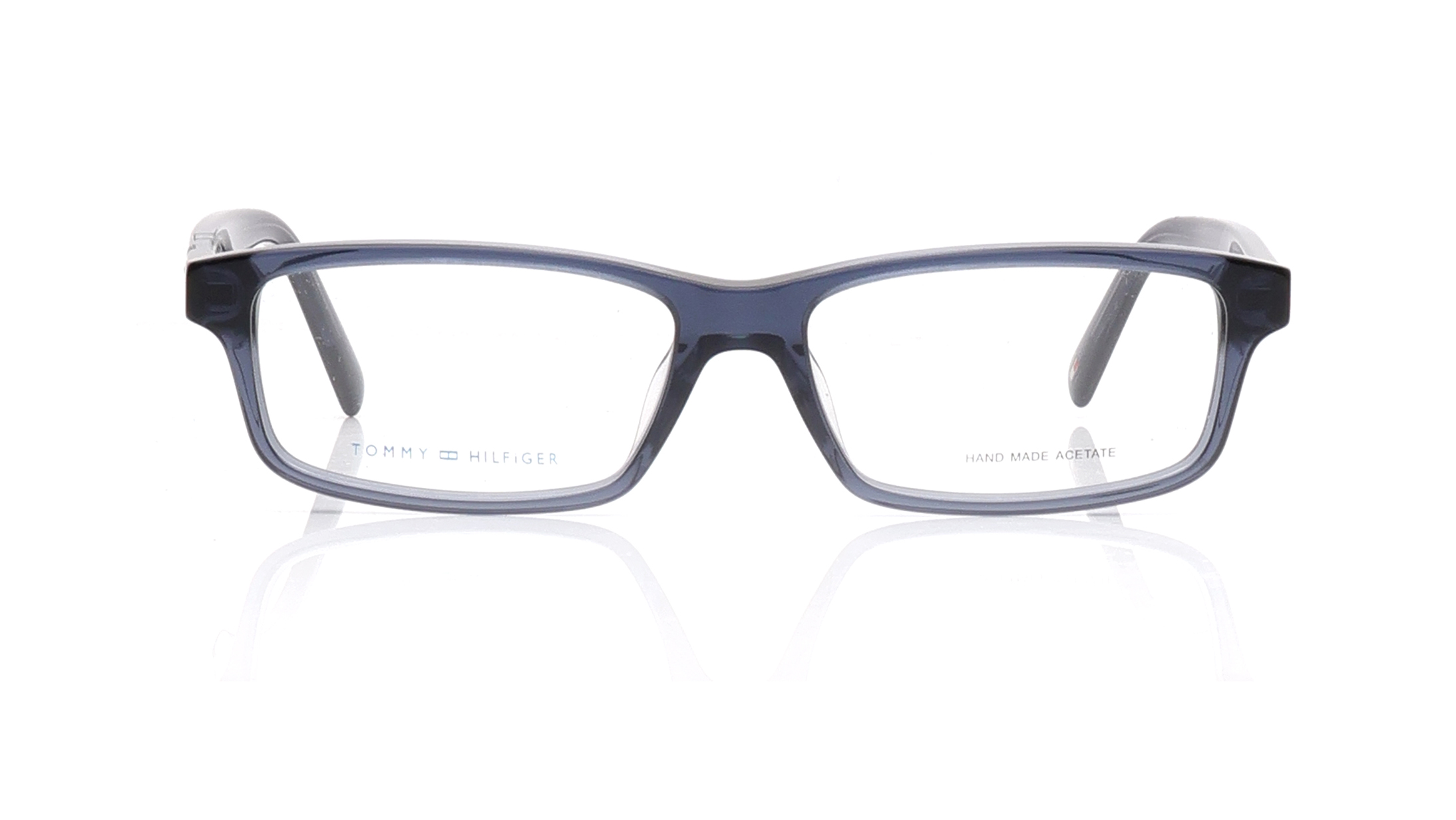 Image 1 of Blue Rectangle Eyeglasses for Men from Tommy Hilfiger Available at Titan Eye+