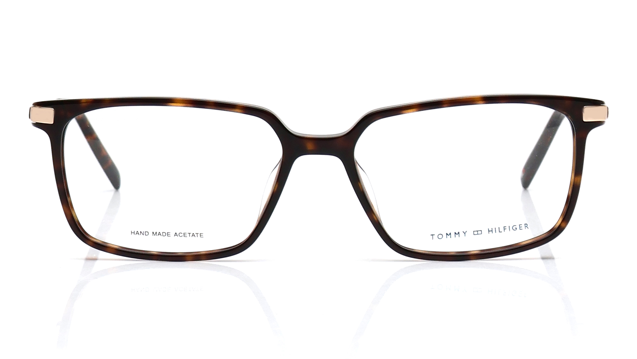 Image 1 of Transparent Rectangle Rimmed Eyeglasses for Men from Tommy Hilfiger Available at Titan Eye+