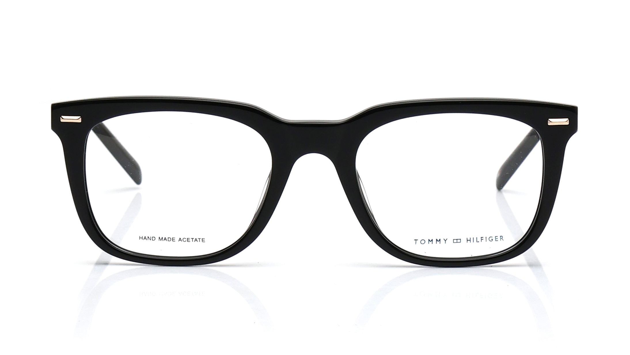 Image 1 of Brown Square Rimmed Eyeglasses for Men from Tommy Hilfiger Available at Titan Eye+