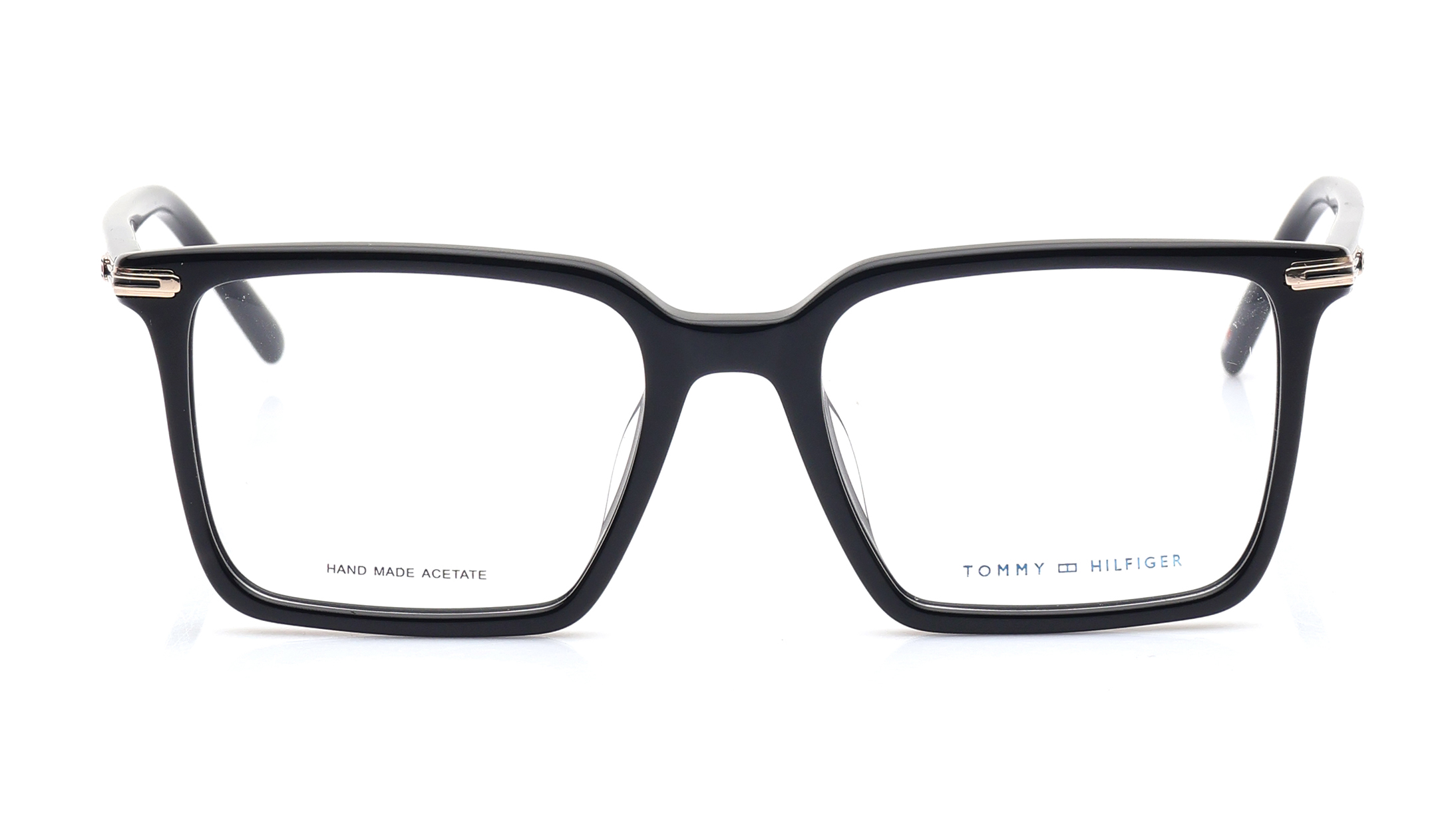 Image 1 of Black Square Eyeglasses for Men from Tommy Hilfiger Available at Titan Eye+