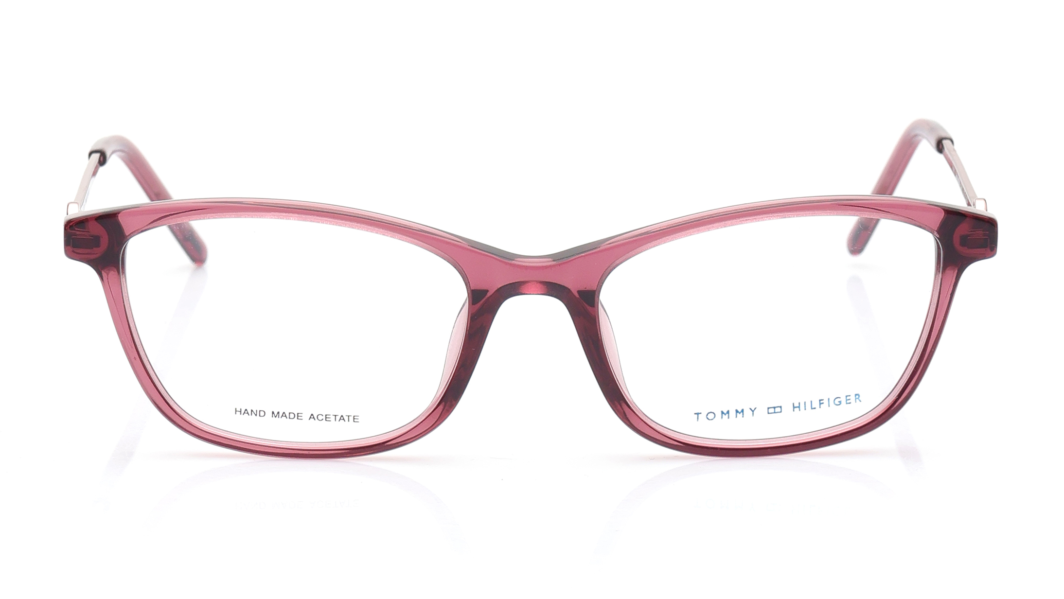 Image 1 of Pink Rectangle Eyeglasses for Women from Tommy Hilfiger Available at Titan Eye+
