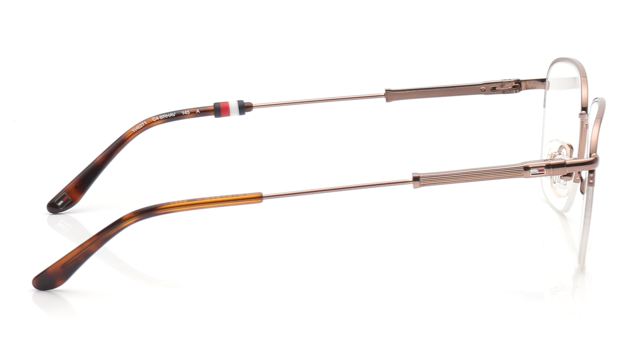 Image 3 of Brown Oval Eyeglasses for Men and Women from Tommy Hilfiger Available at Titan Eye+
