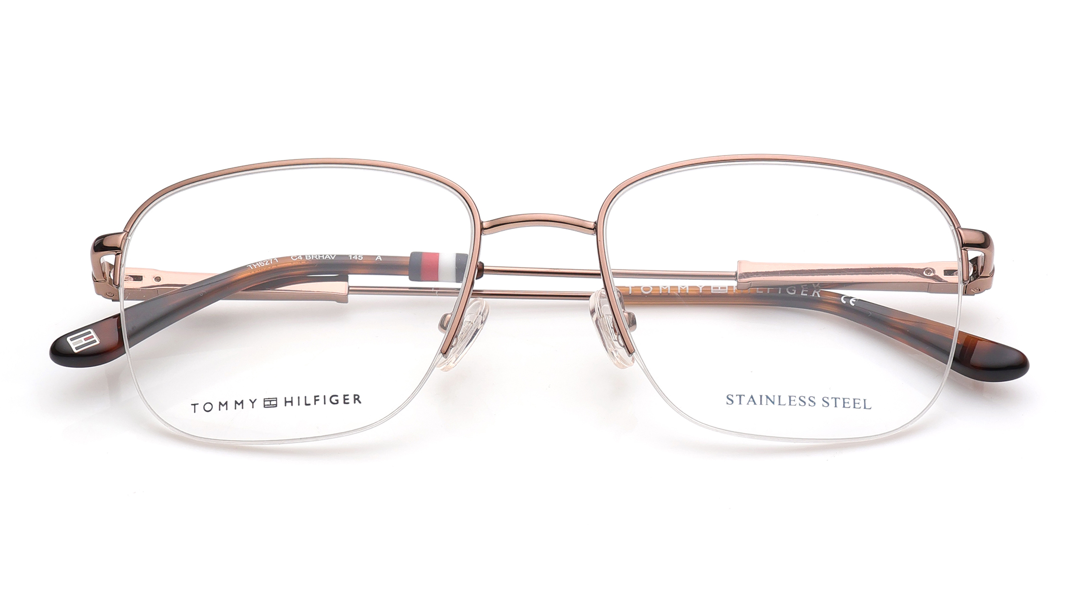 Image 6 of Brown Oval Eyeglasses for Men and Women from Tommy Hilfiger Available at Titan Eye+