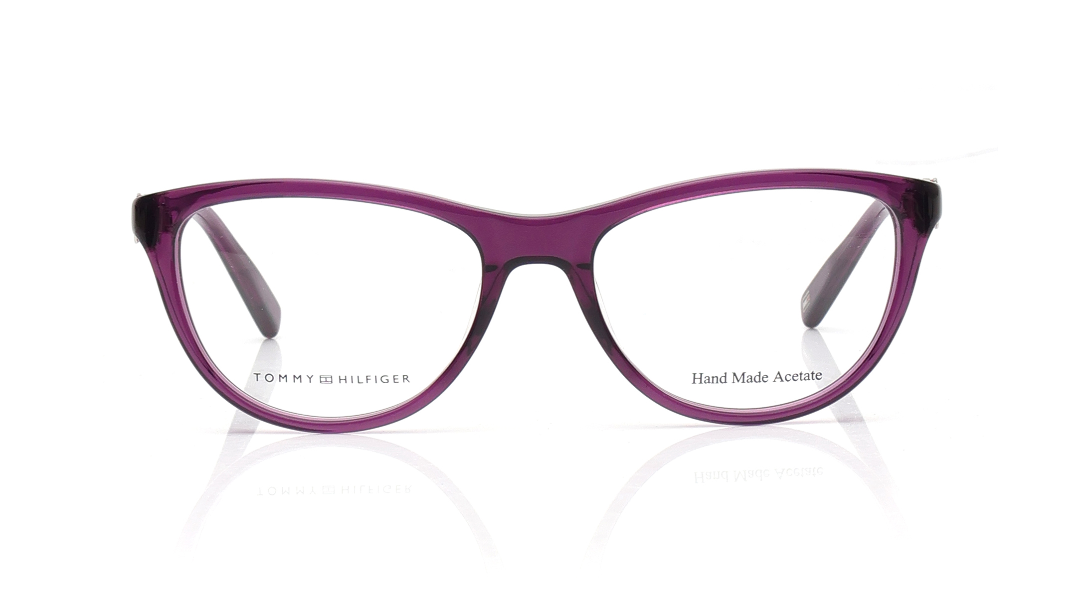 Image 1 of Purple Oval Eyeglasses for Women from Tommy Hilfiger Available at Titan Eye+