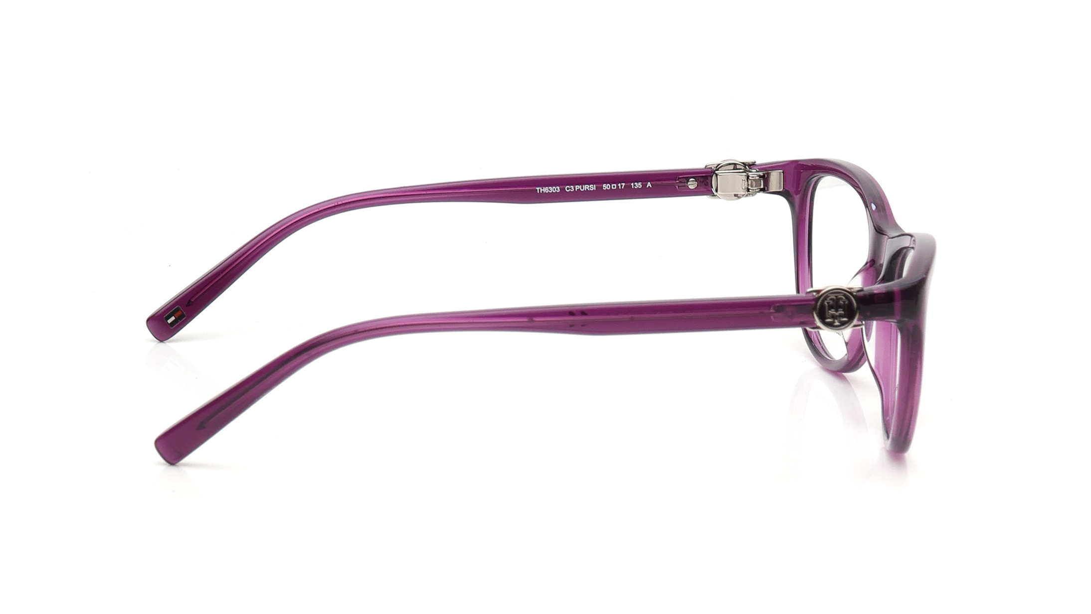 Image 3 of Purple Oval Eyeglasses for Women from Tommy Hilfiger Available at Titan Eye+