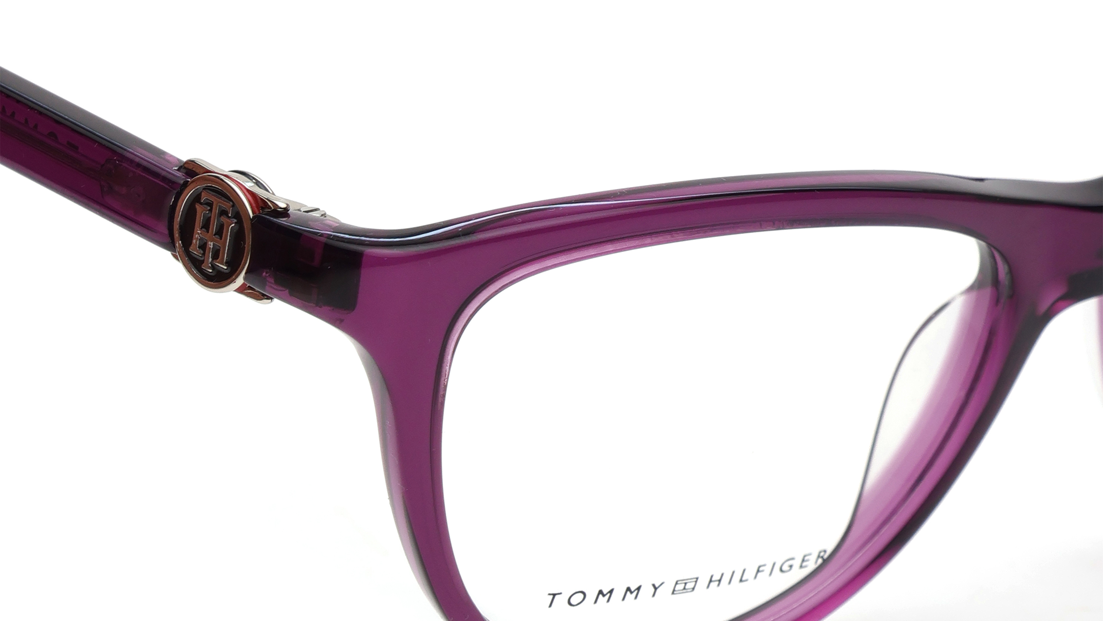 Image 4 of Purple Oval Eyeglasses for Women from Tommy Hilfiger Available at Titan Eye+