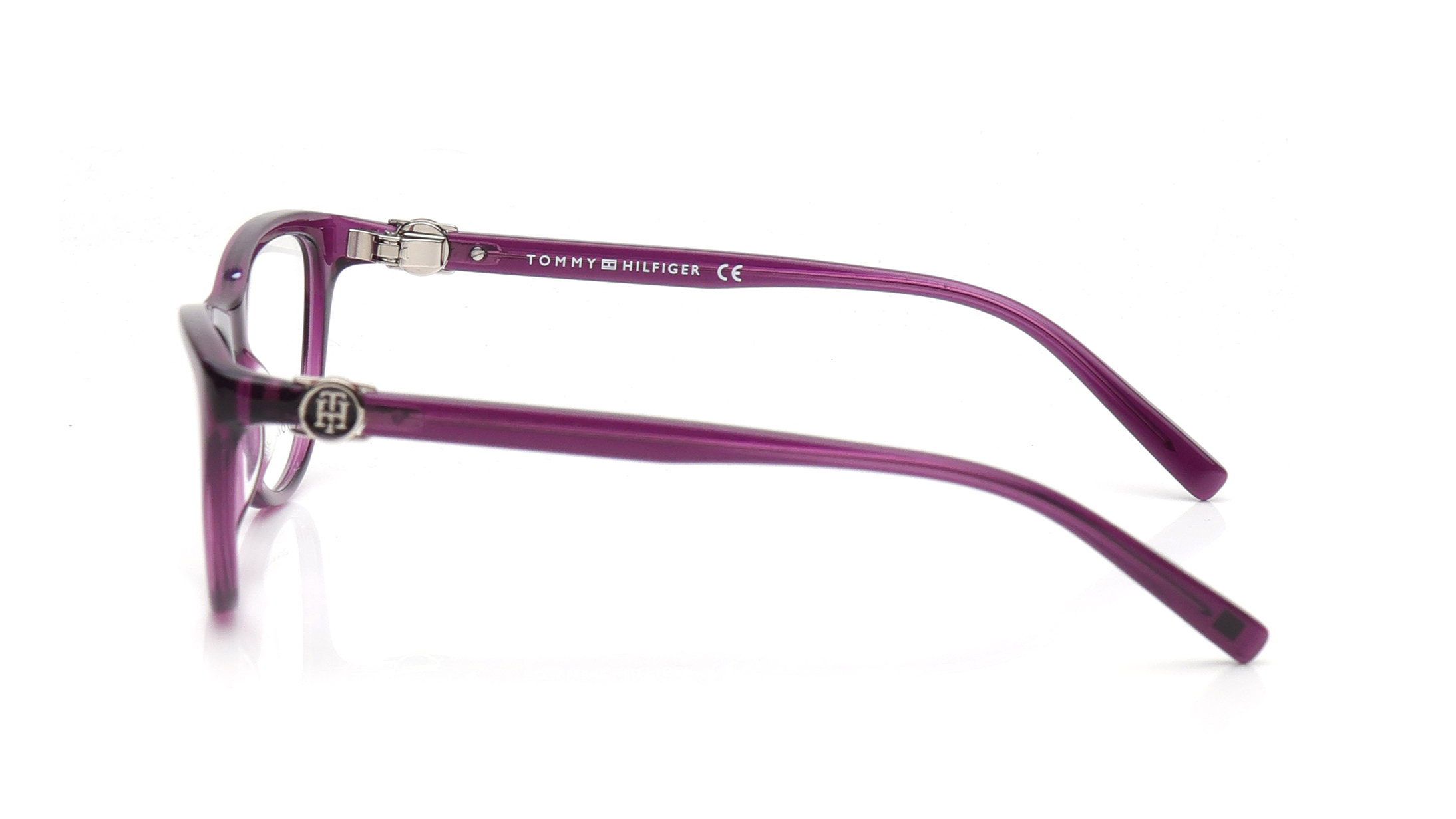 Image 6 of Purple Oval Eyeglasses for Women from Tommy Hilfiger Available at Titan Eye+