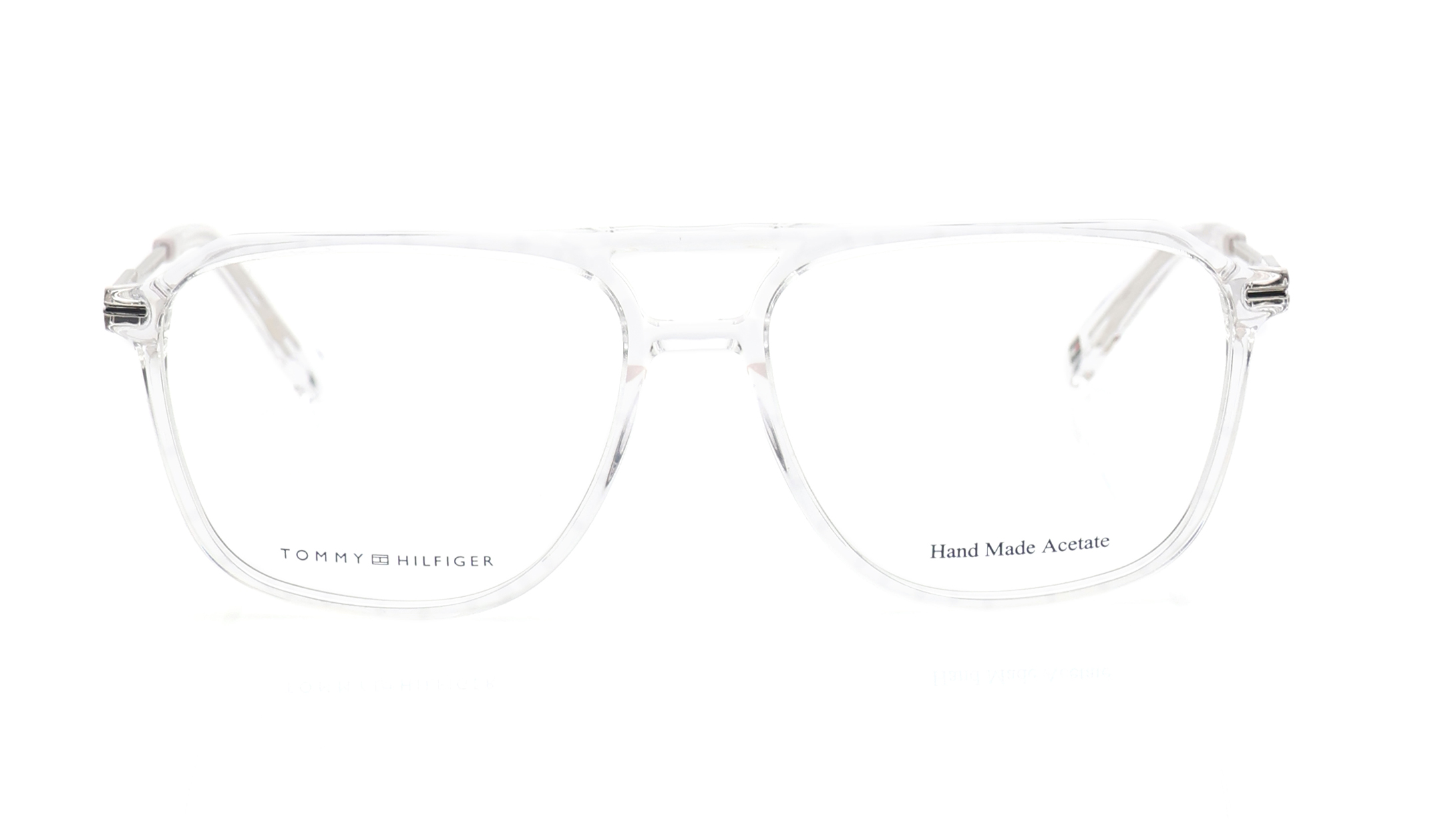 Image 1 of Transparent Navigator Eyeglasses for Men from Tommy Hilfiger Available at Titan Eye+