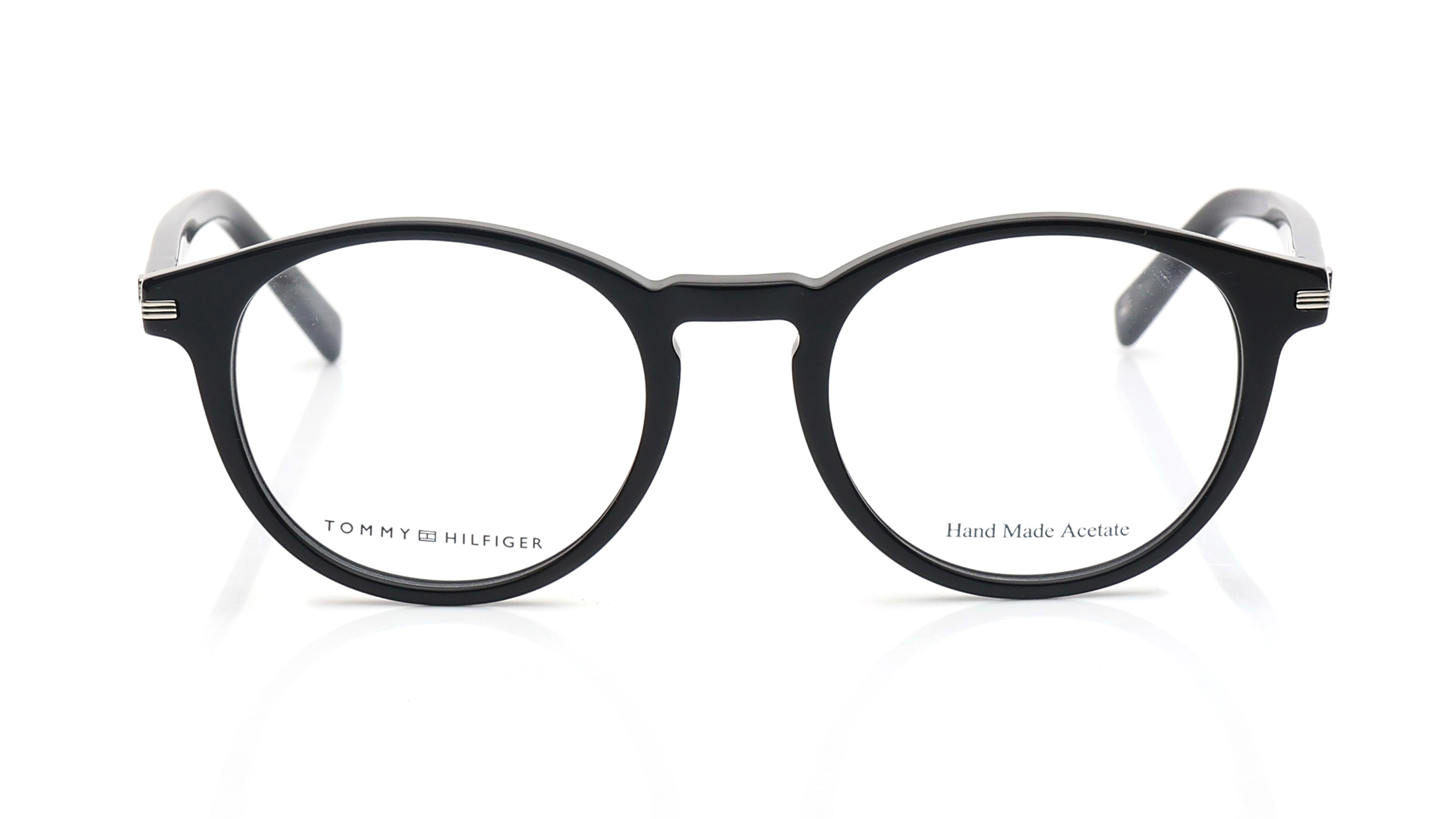Image 1 of Round Black Rimmed Eyeglasses for Men and Women from Tommy Hilfiger Available at Titan Eye+
