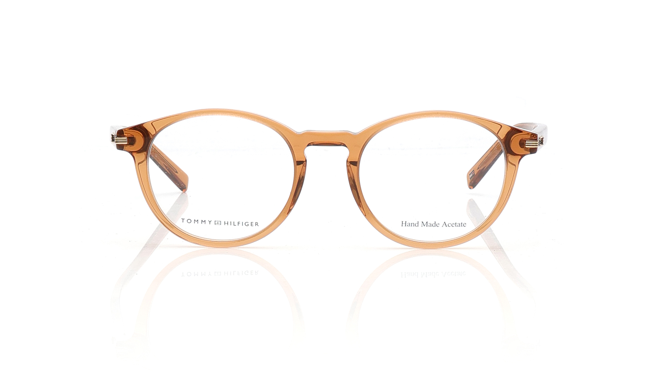 Image 1 of Brown Round Eyeglasses for Men and Women from Tommy Hilfiger Available at Titan Eye+