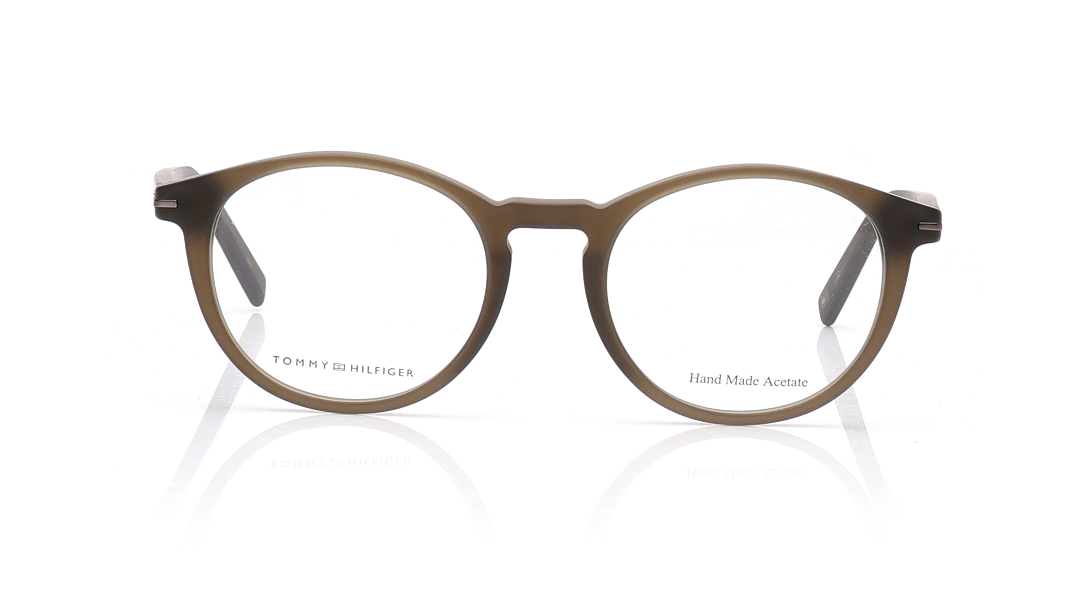 Image 1 of Brown Round Eyeglasses for Men and Women from Tommy Hilfiger Available at Titan Eye+