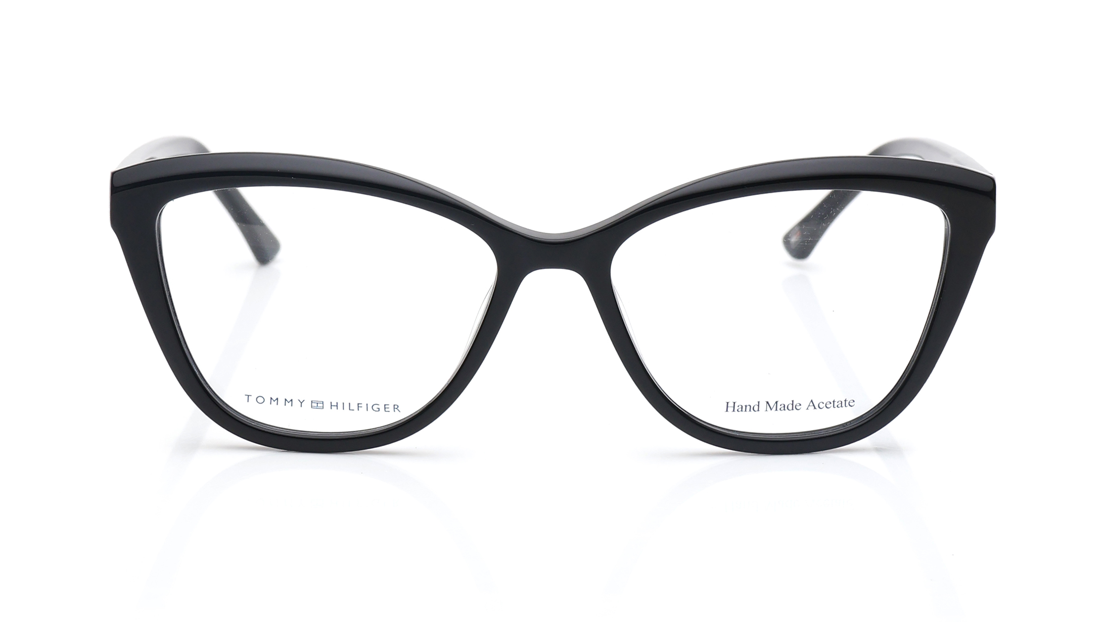 Image 1 of CatEye Black Rimmed Eyeglasses for Women from Tommy Hilfiger Available at Titan Eye+