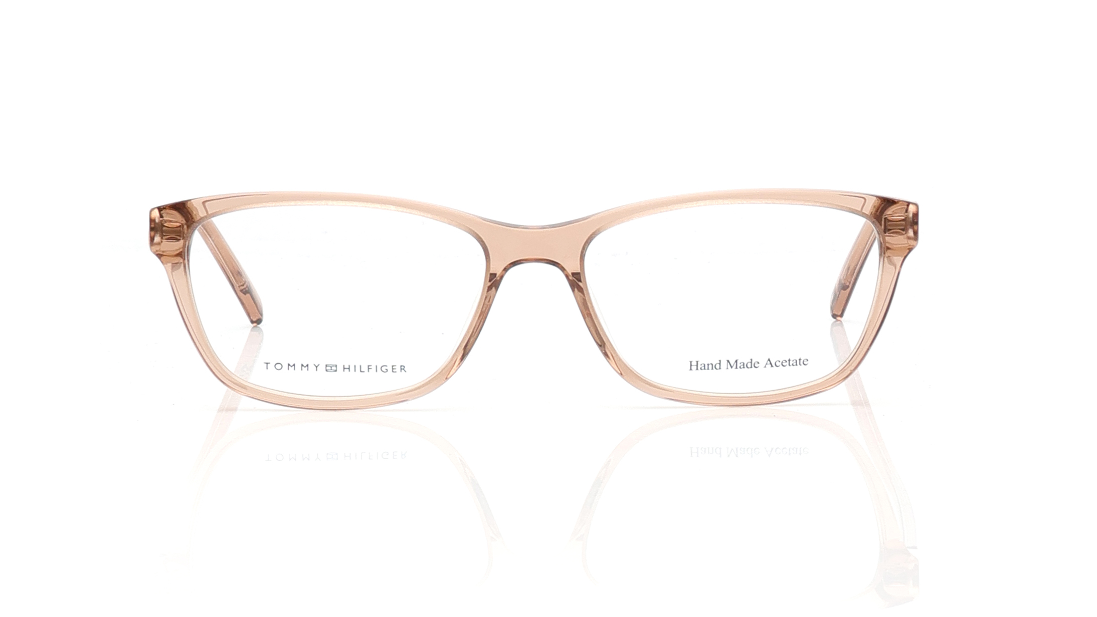 Image 1 of Brown Oval Eyeglasses for Women from Tommy Hilfiger Available at Titan Eye+