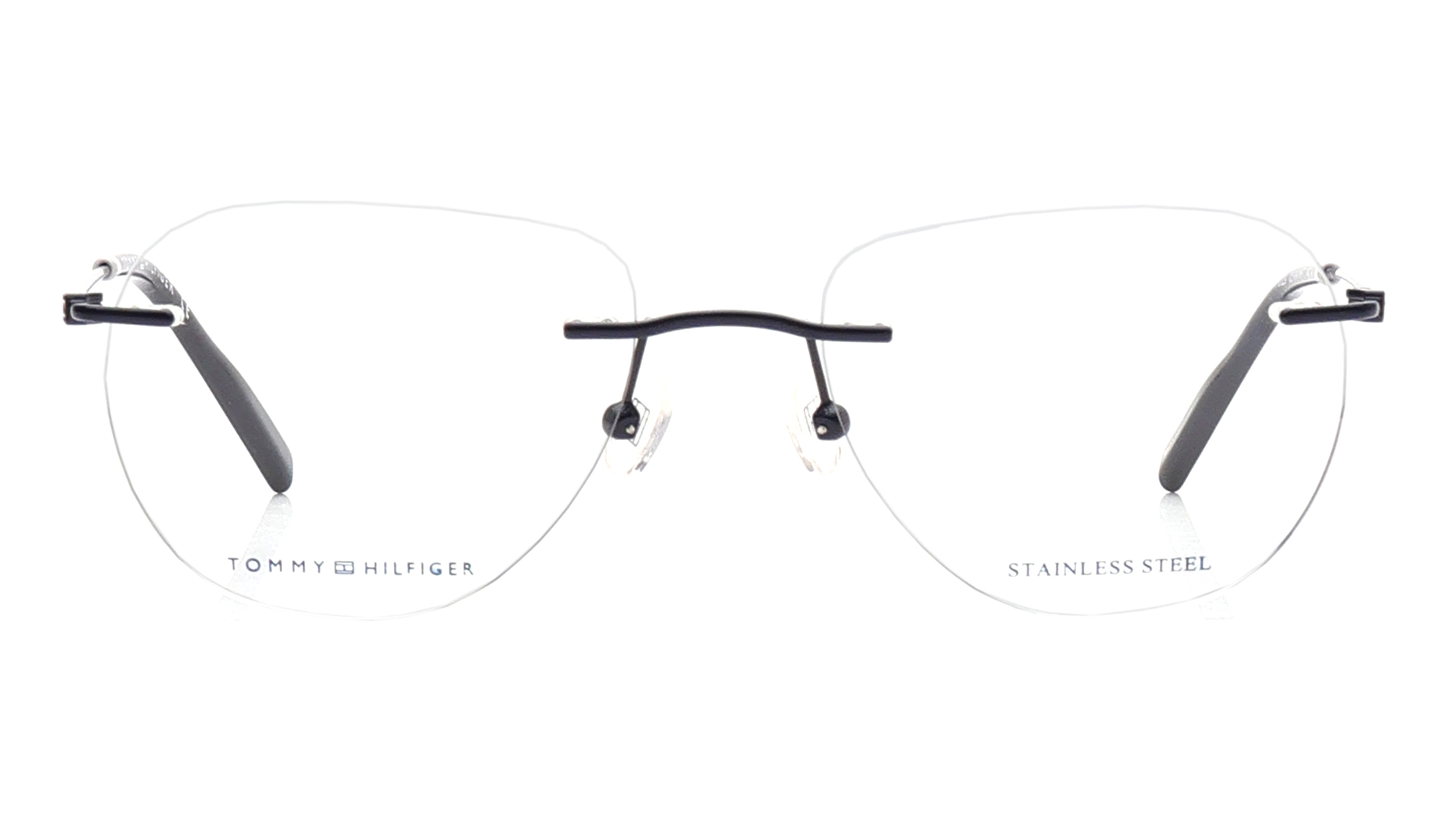Image 1 of Blue Square Eyeglasses for Men and Women from Tommy Hilfiger Available at Titan Eye+