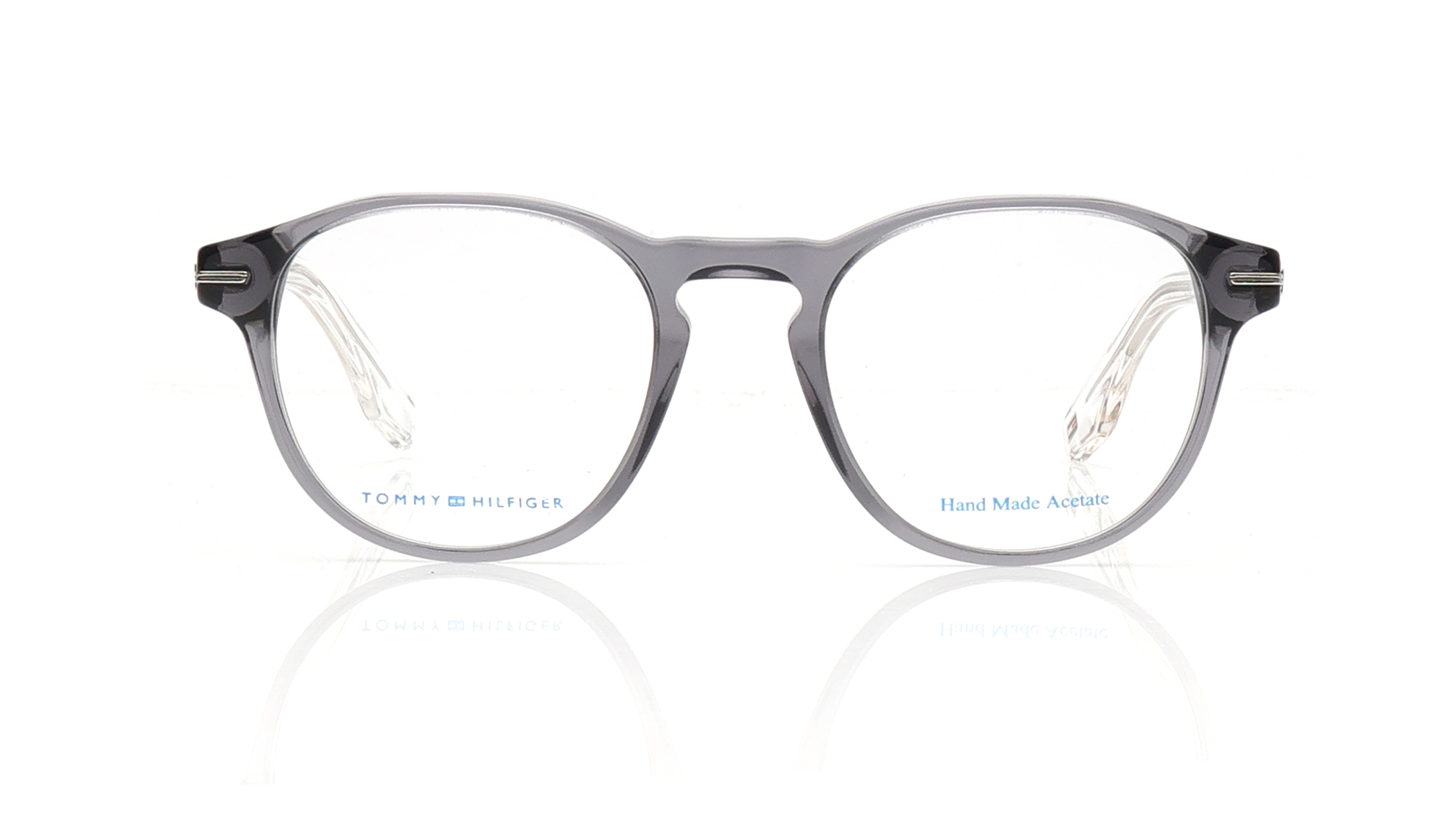 Image 1 of Grey Round Eyeglasses for Men and Women from Tommy Hilfiger Available at Titan Eye+