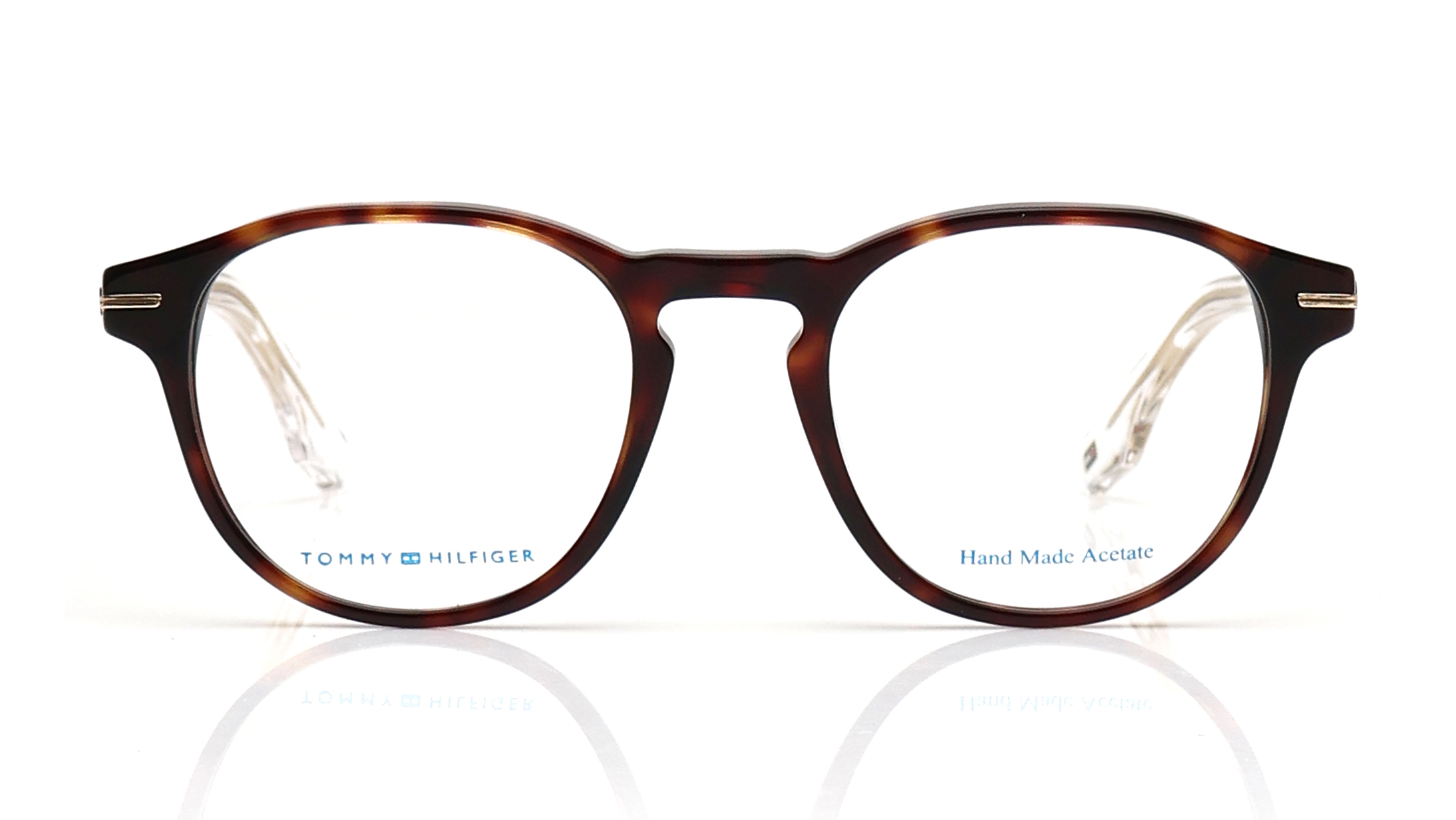 Image 1 of Brown Round Rimmed Eyeglasses for Men and Women from Tommy Hilfiger Available at Titan Eye+