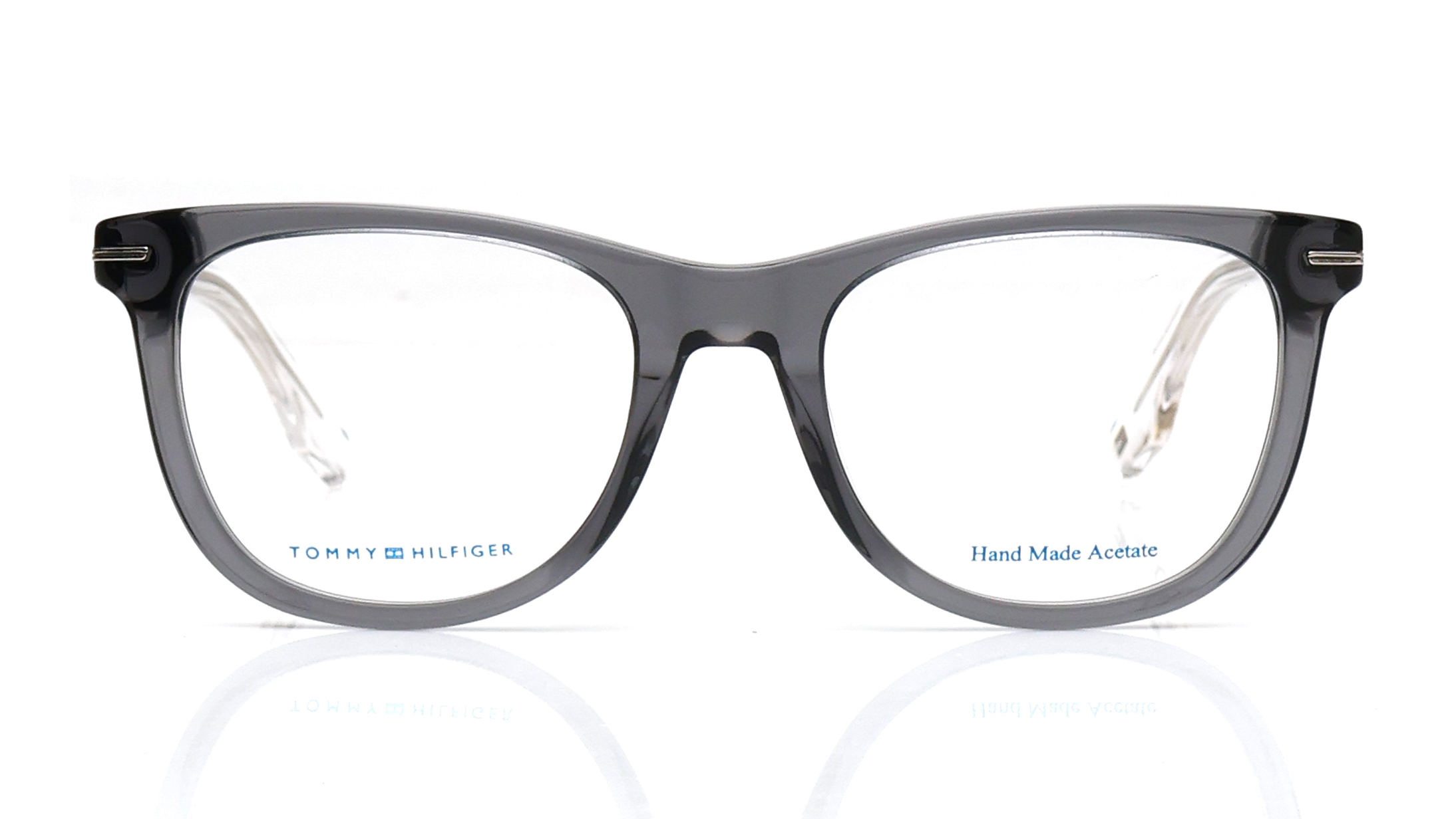 Image 1 of Blue Wayfarer Rimmed Eyeglasses for Men and Women from Tommy Hilfiger Available at Titan Eye+