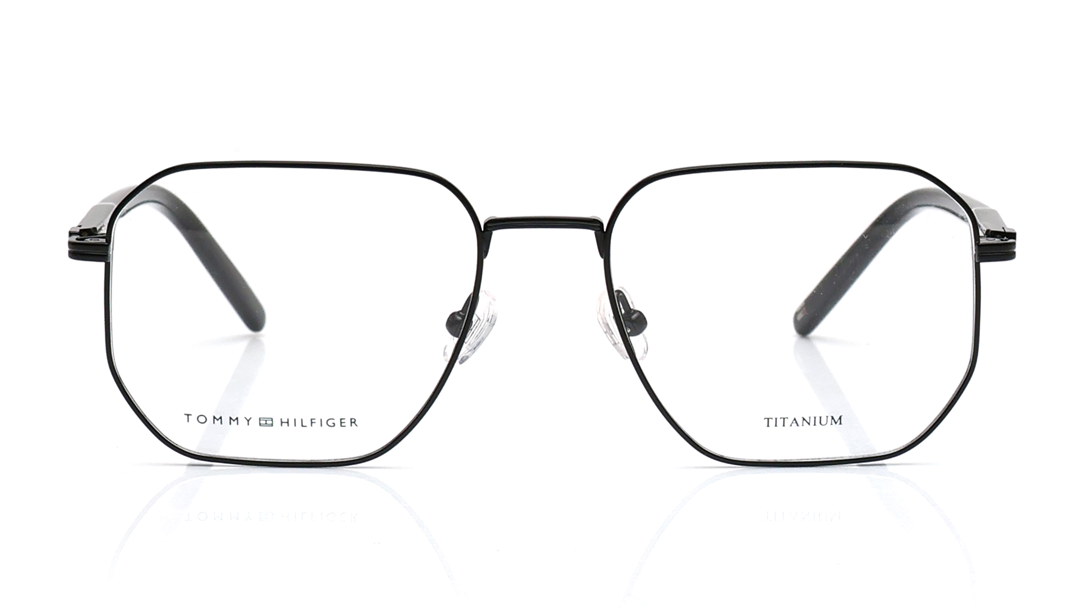 Image 1 of Blue Square Rimmed Eyeglasses for Men from Tommy Hilfiger Available at Titan Eye+
