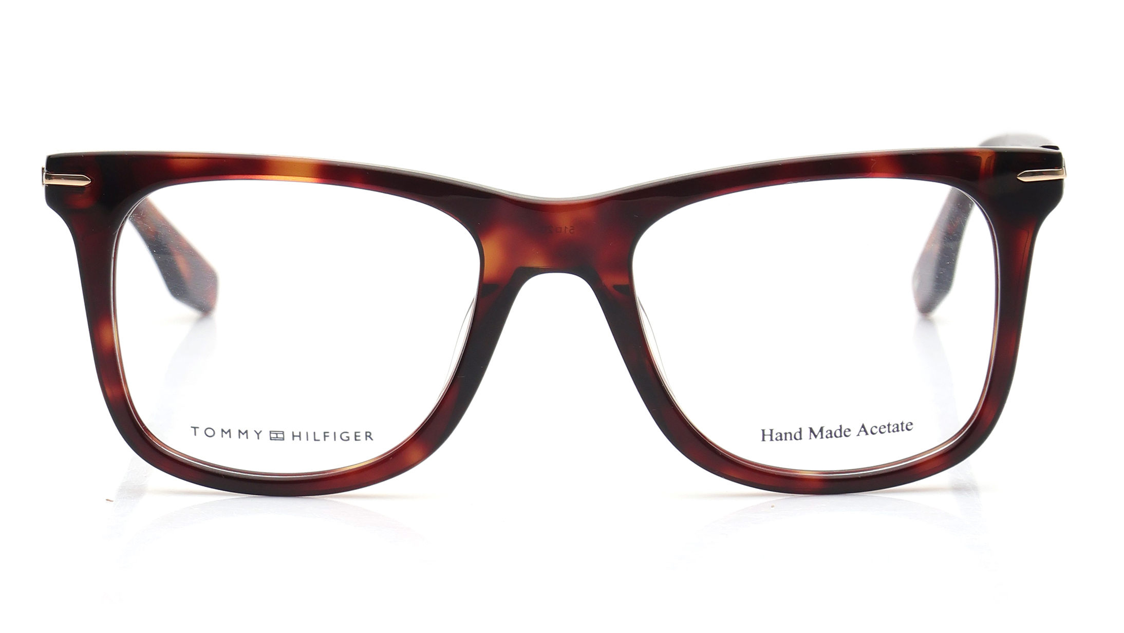 Image 1 of Brown Square Eyeglasses for Men from Tommy Hilfiger Available at Titan Eye+