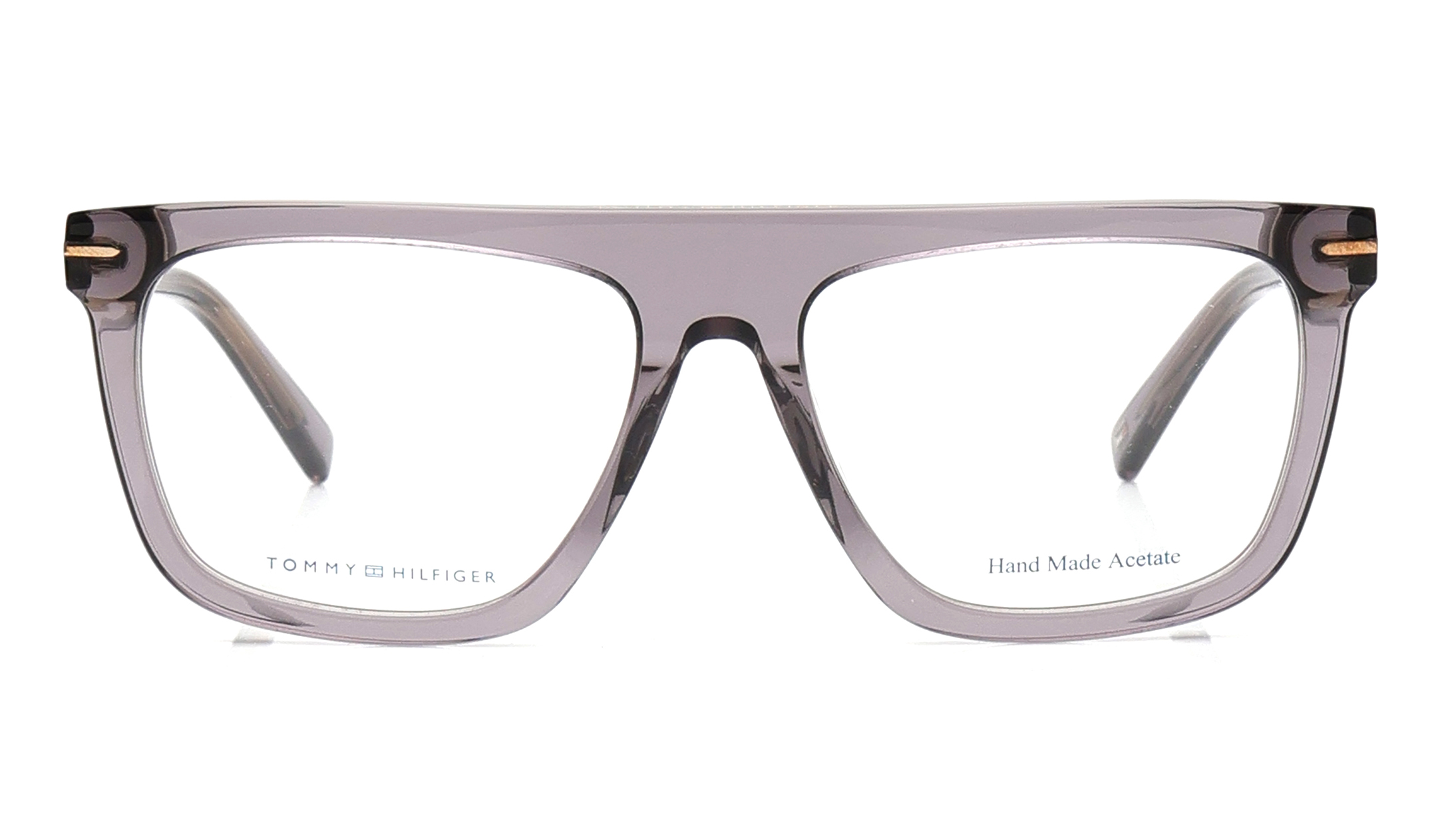 Image 1 of Grey Square Eyeglasses for Men from Tommy Hilfiger Available at Titan Eye+