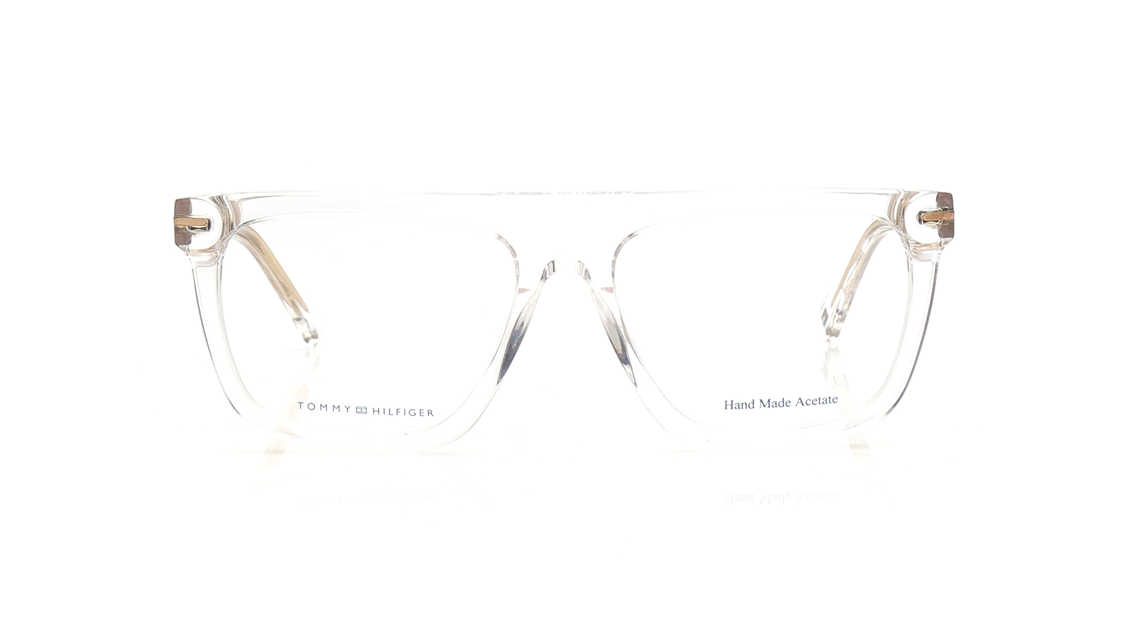 Image 1 of Transparent Square Eyeglasses for Men from Tommy Hilfiger Available at Titan Eye+