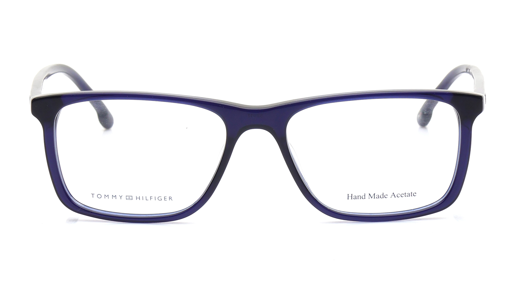 Image 1 of Blue Square Eyeglasses for Men from Tommy Hilfiger Available at Titan Eye+
