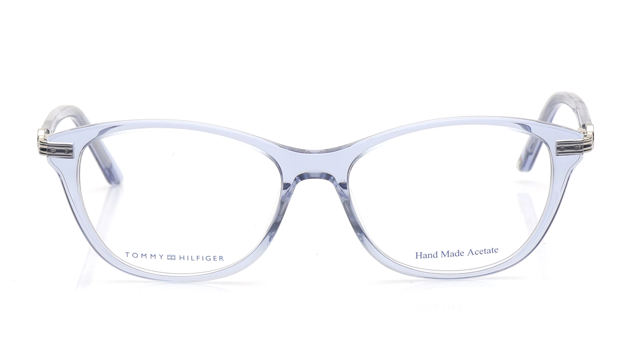 Image 1 of Blue Oval Eyeglasses for Women from Tommy Hilfiger Available at Titan Eye+