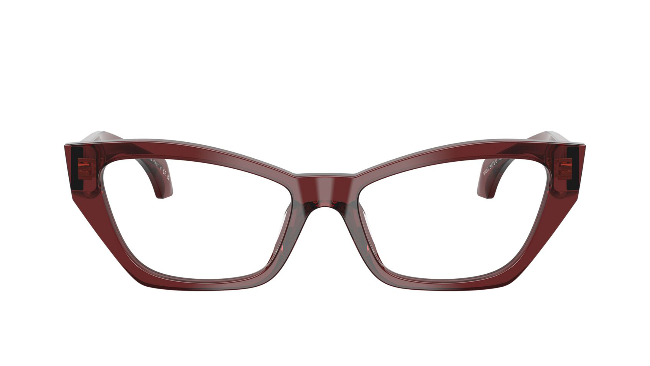 Image 1 of Wine CatEye Eyeglasses for Women from Versace Available at Titan Eye+