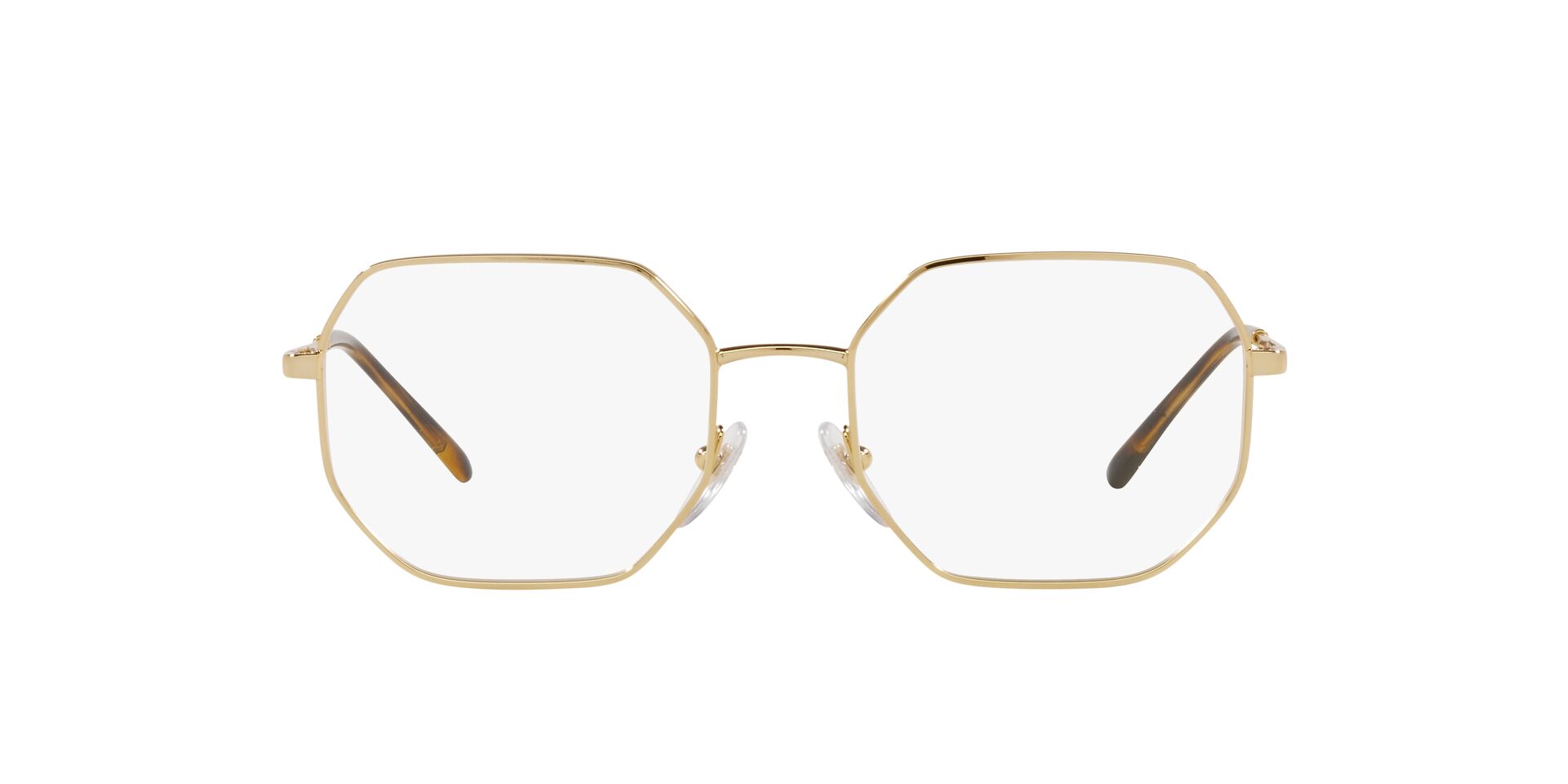 Image 1 of Gold Geometric Rimmed Eyeglasses for Women from Vogue Eyewear Available at Titan Eye+