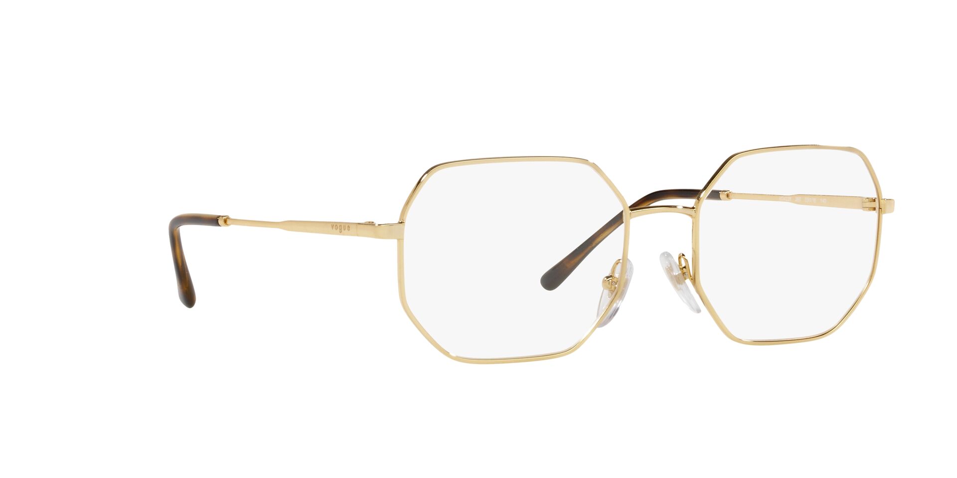 Gold Geometric Rimmed Eyeglasses for Women