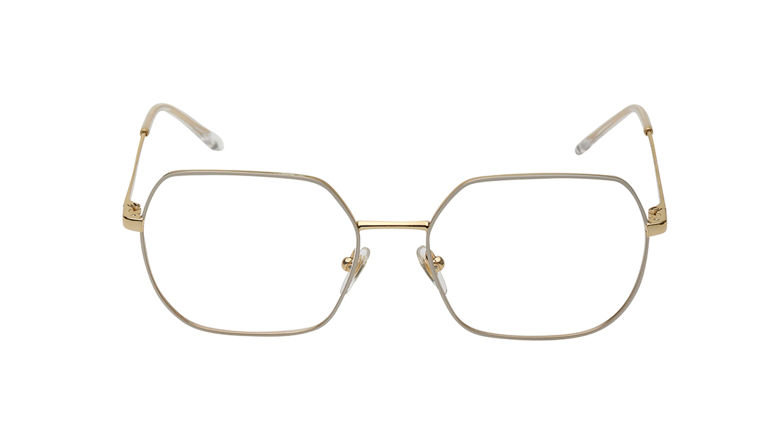 Image 1 of White Geometric Rimmed Eyeglasses for Women from Vogue Eyewear Available at Titan Eye+