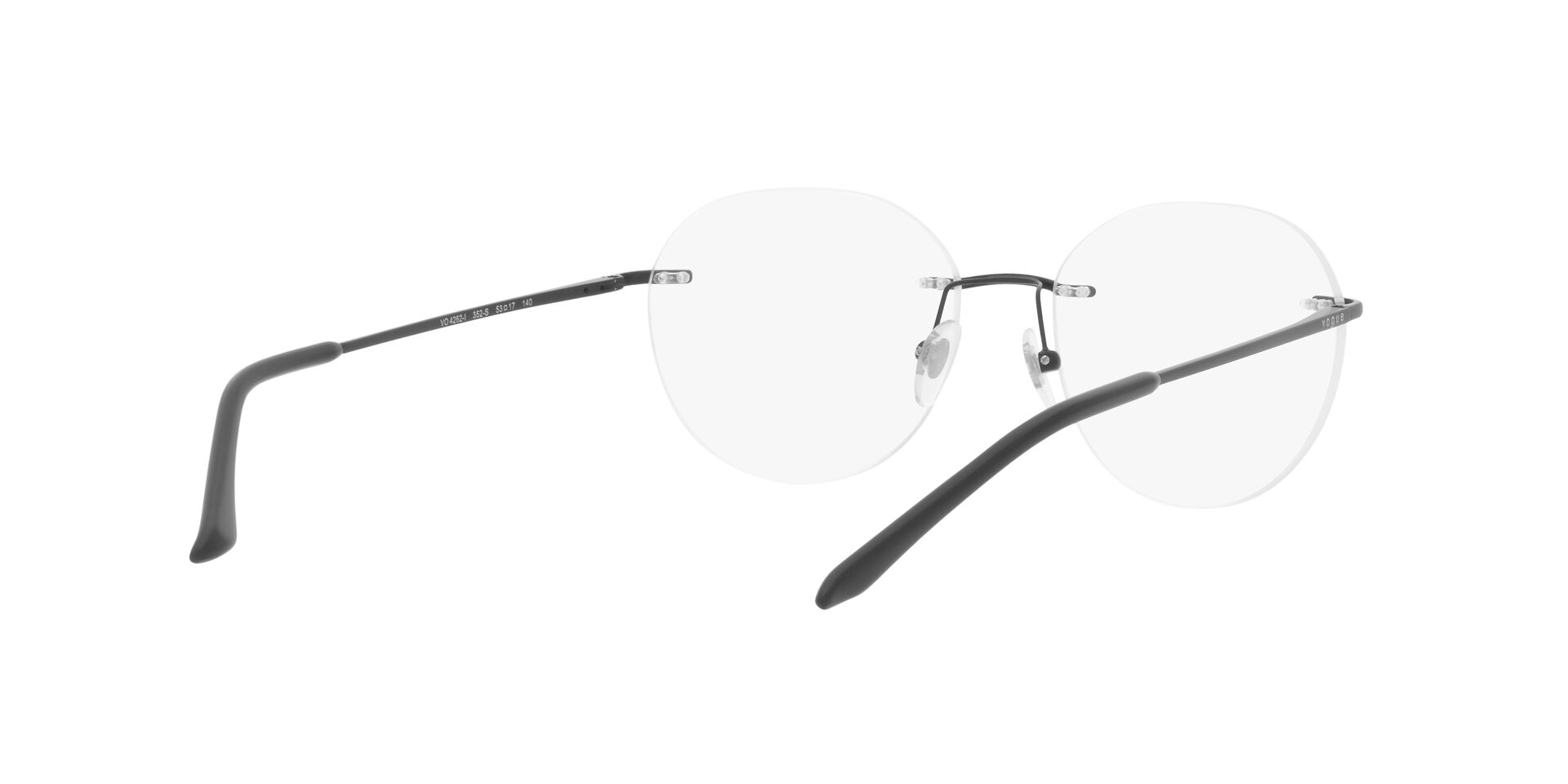Black Geometric Rimless Eyeglasses for Men available online