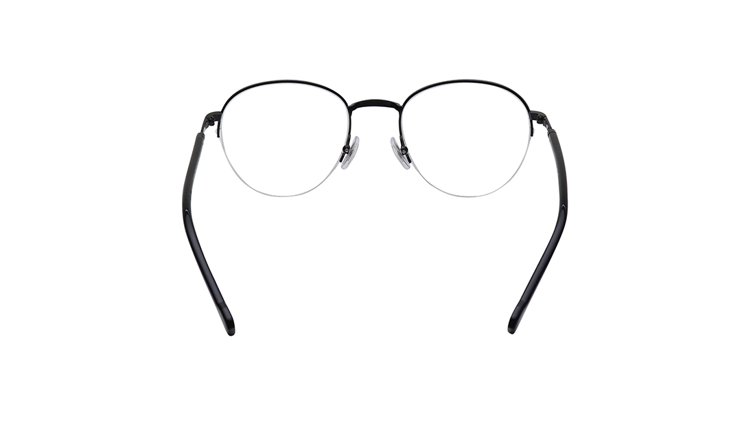 Image 3 of Black Aviator Semi-Rimmed Eyeglasses for Men from Vogue Eyewear Available at Titan Eye+