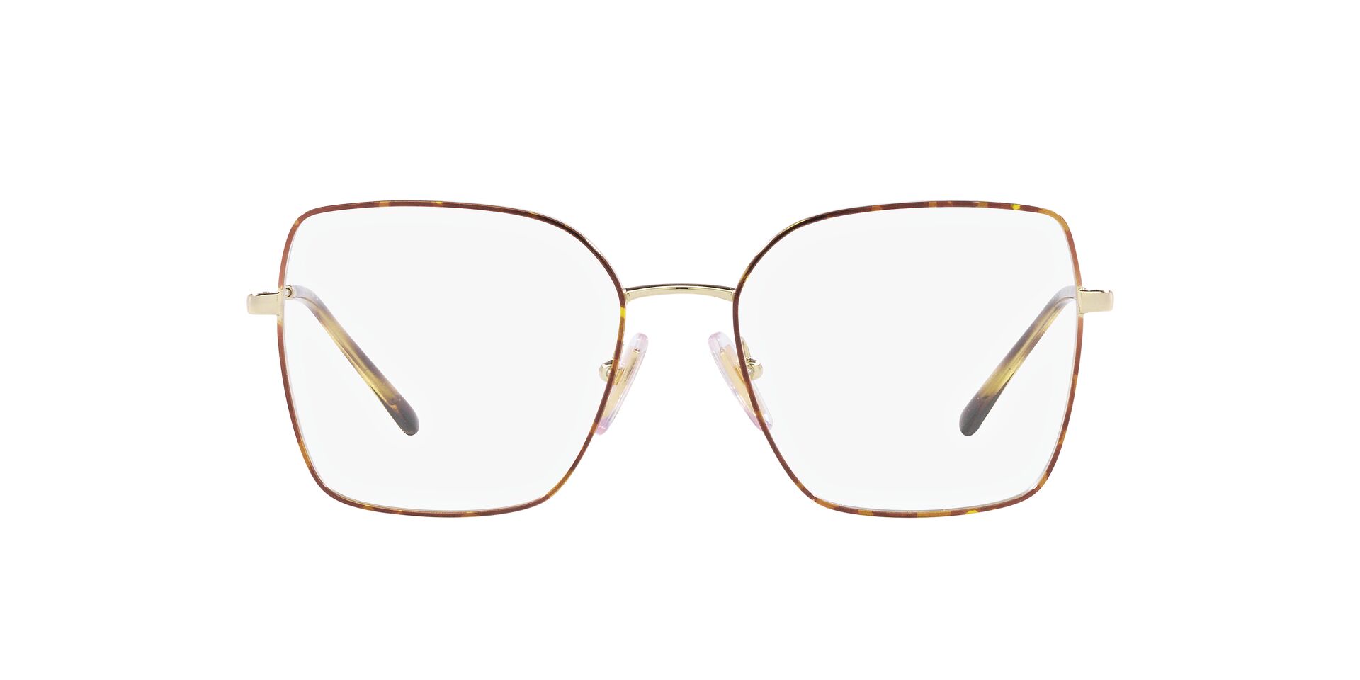 Image 1 of Brown and Black Square Rimmed Eyeglasses for Women from Vogue Eyewear Available at Titan Eye+
