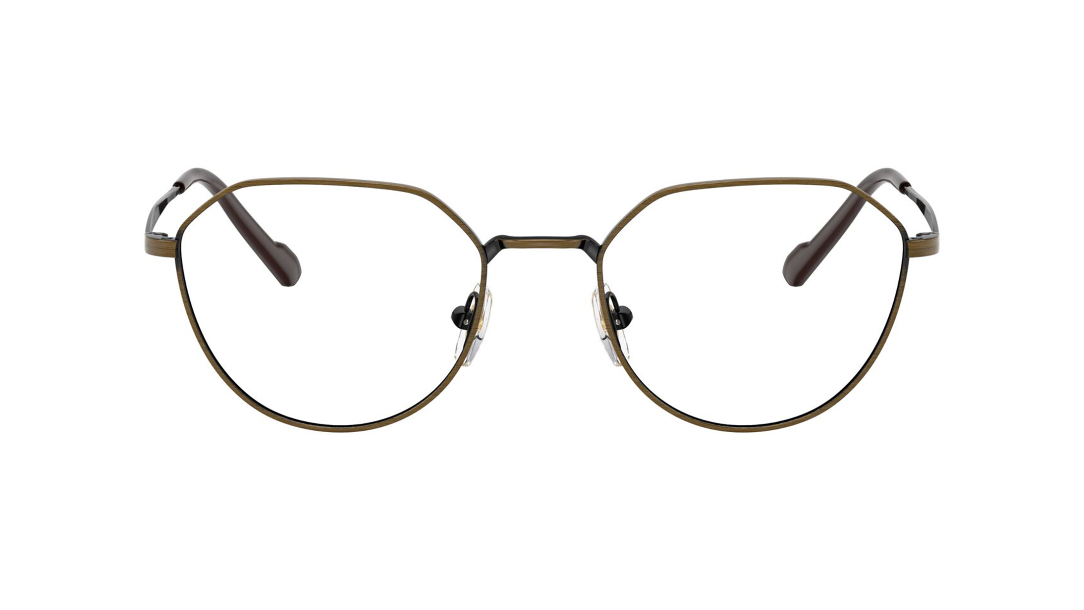 Image 1 of Gold Irregular Rimmed Eyeglasses for Men from Vogue Eyewear Available at Titan Eye+