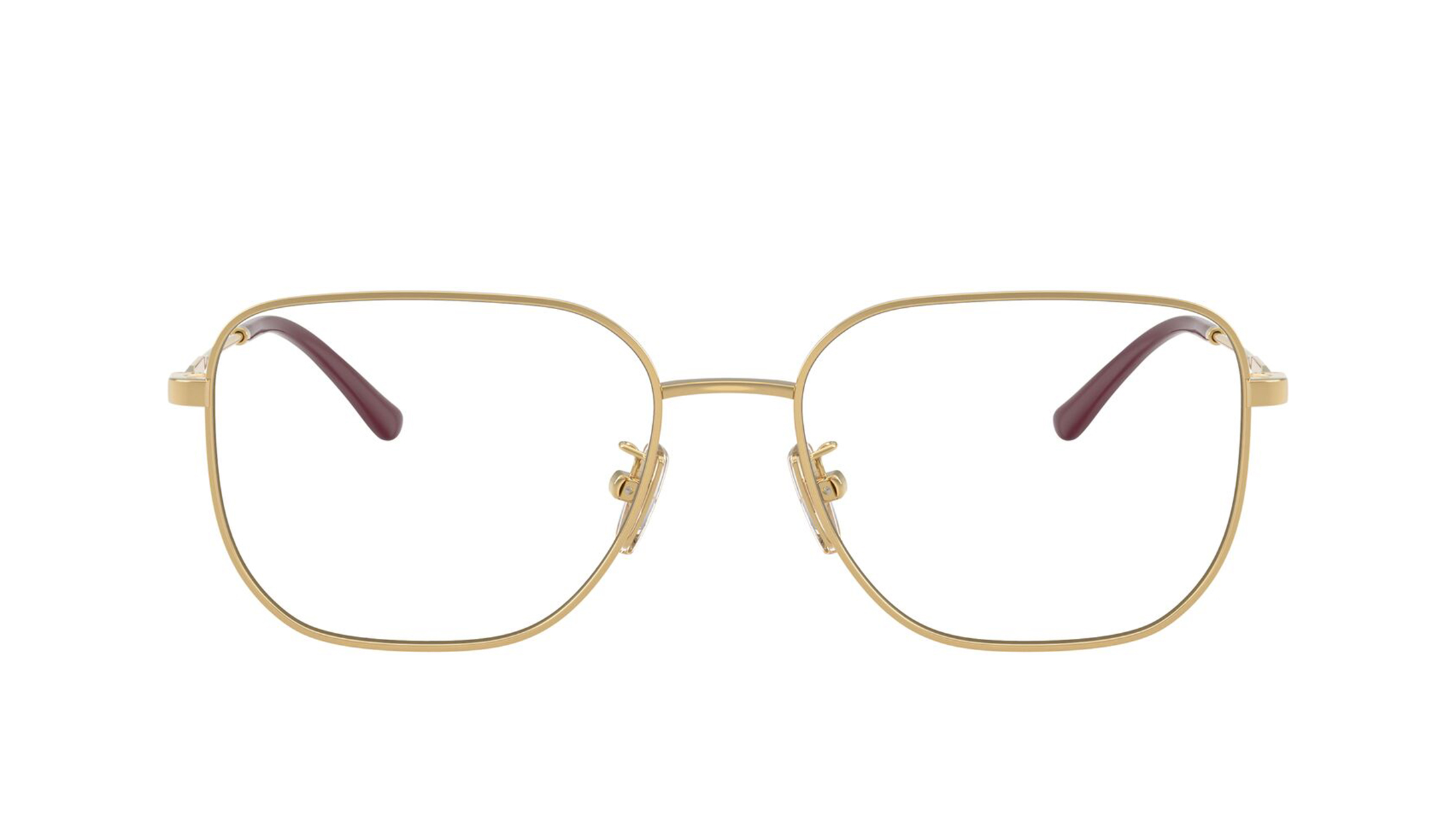 Image 1 of Gold Square Eyeglasses for Women from Vogue Eyewear Available at Titan Eye+