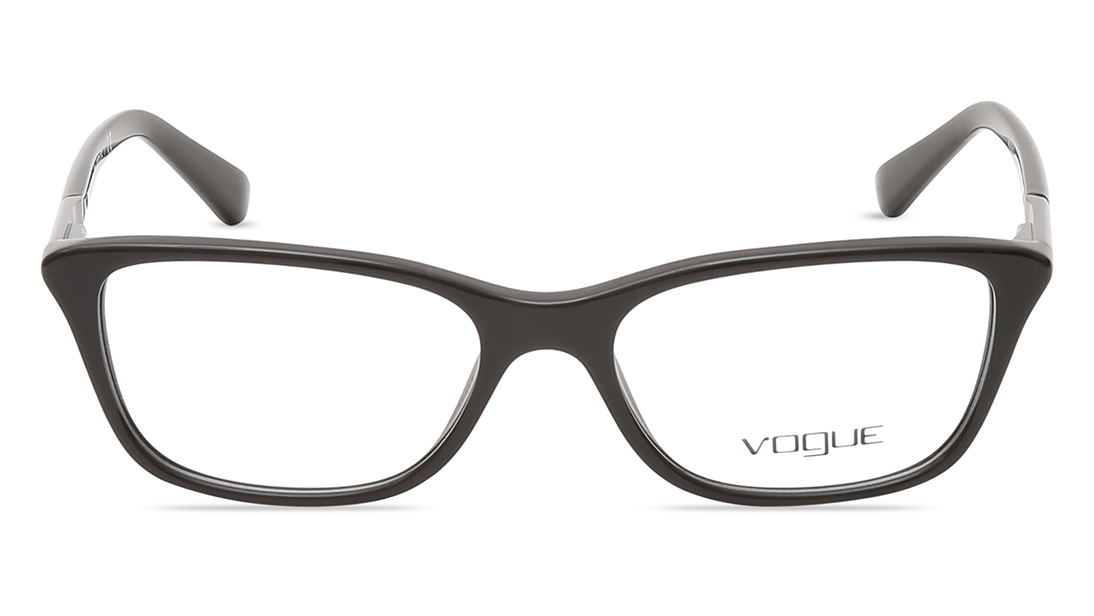 Image 1 of Black Cateye Rimmed Eyeglasses (FVO5010IW4451|51) from Vogue Eyewear Available at Titan Eye+