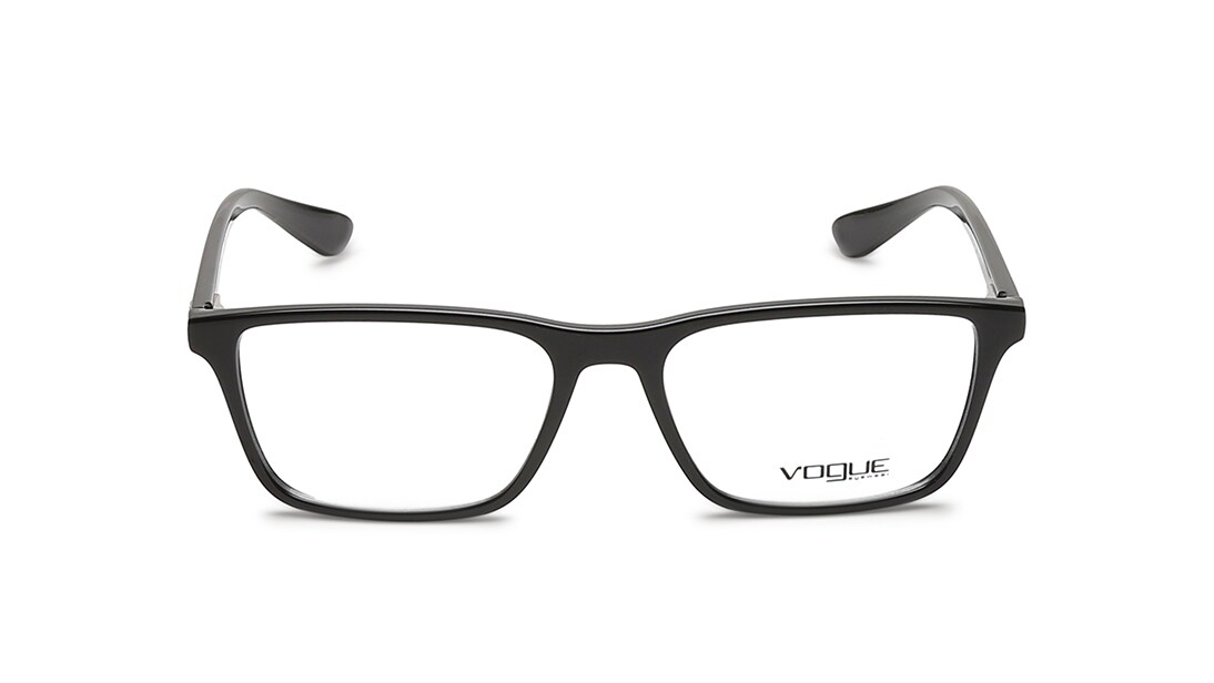 Image 1 of Black Rectangle Rimmed Eyeglasses for Men from Vogue Eyewear Available at Titan Eye+