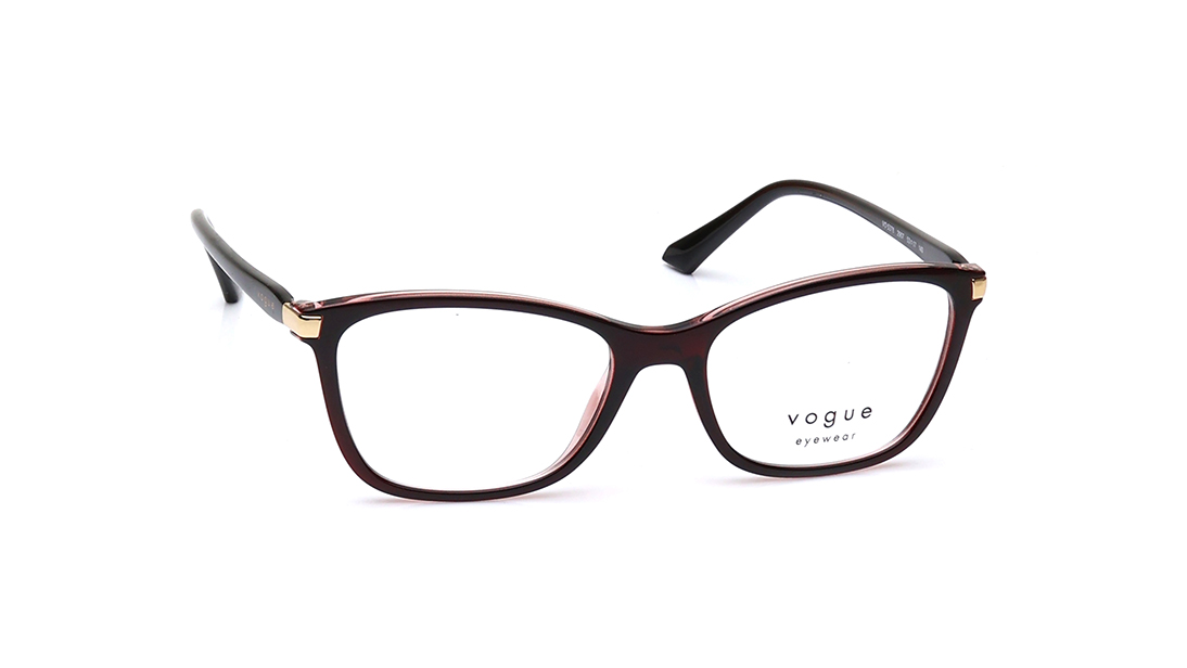 Brown Rectangle Rimmed Eyeglasses for Women