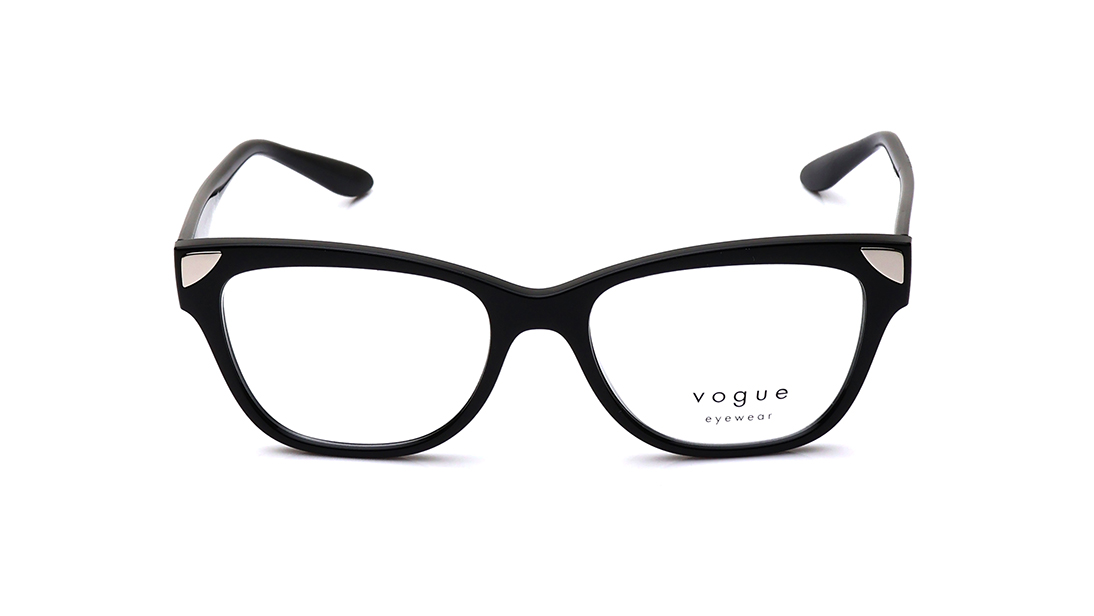 Image 1 of Black Rectangle Eyeglasses for Women from Vogue Eyewear Available at Titan Eye+