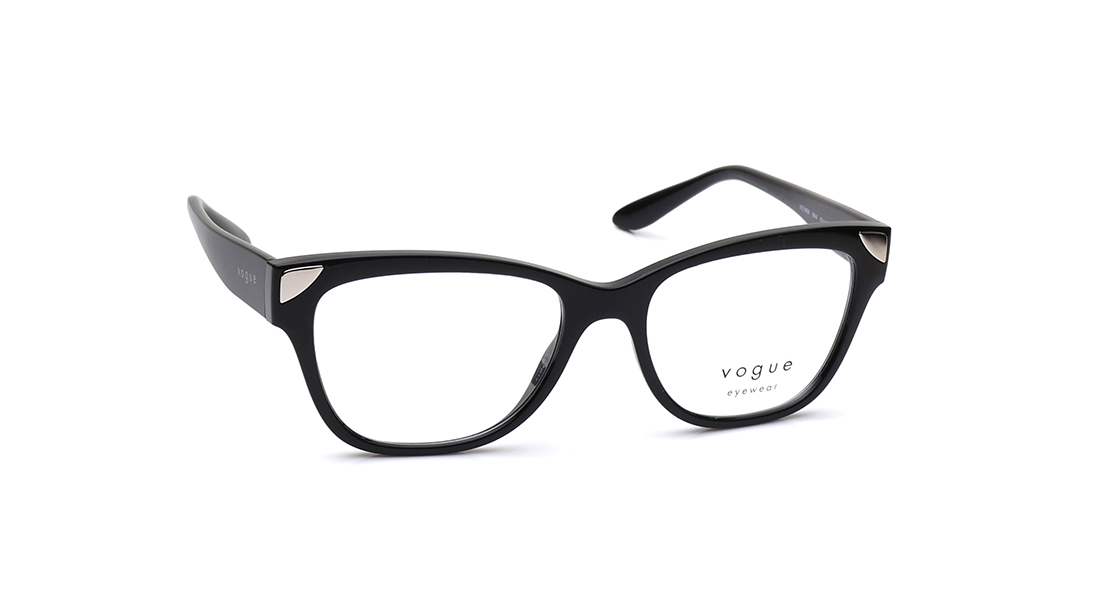 Black Rectangle Rimmed Eyeglasses for Women