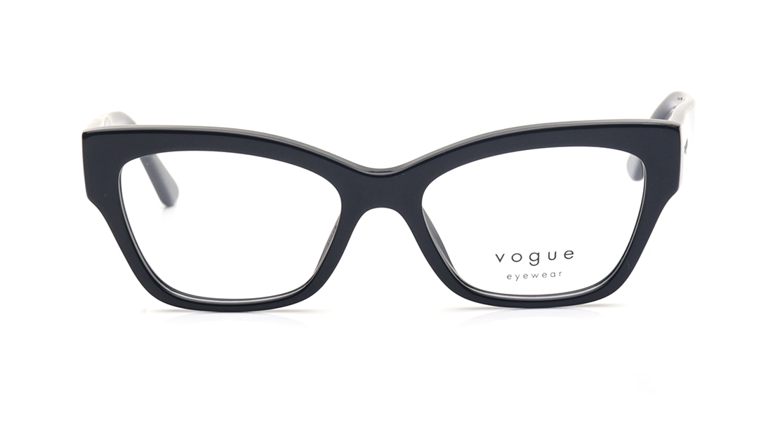 Image 1 of Black CatEye Rimmed Eyeglasses for Women from Vogue Eyewear Available at Titan Eye+