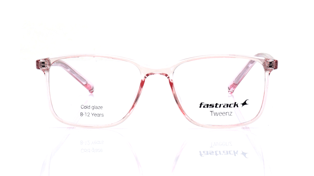 Image 1 of Pink Rectangle Rimmed Eyeglasses for Tweenz from Fastrack Available at Titan Eye+