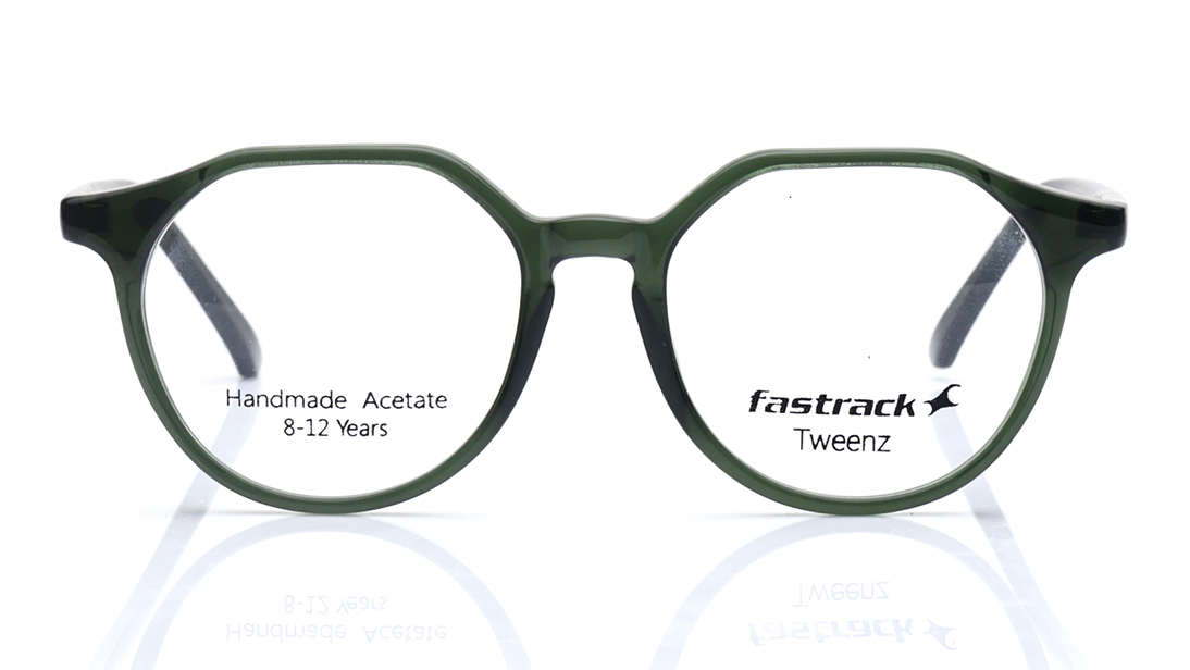 Image 1 of Green Geometric Eyeglasses for Kids from Fastrack Available at Titan Eye+
