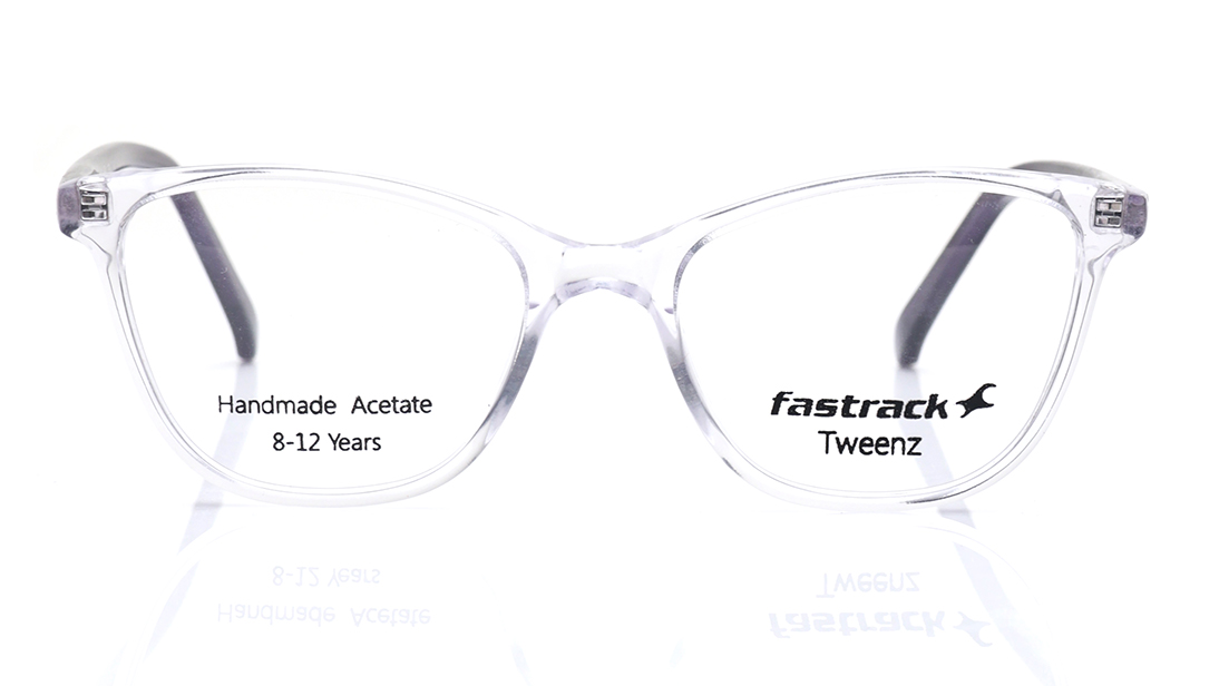 Image 1 of White CatEye Rimmed Eyeglasses for Kids from Fastrack Available at Titan Eye+